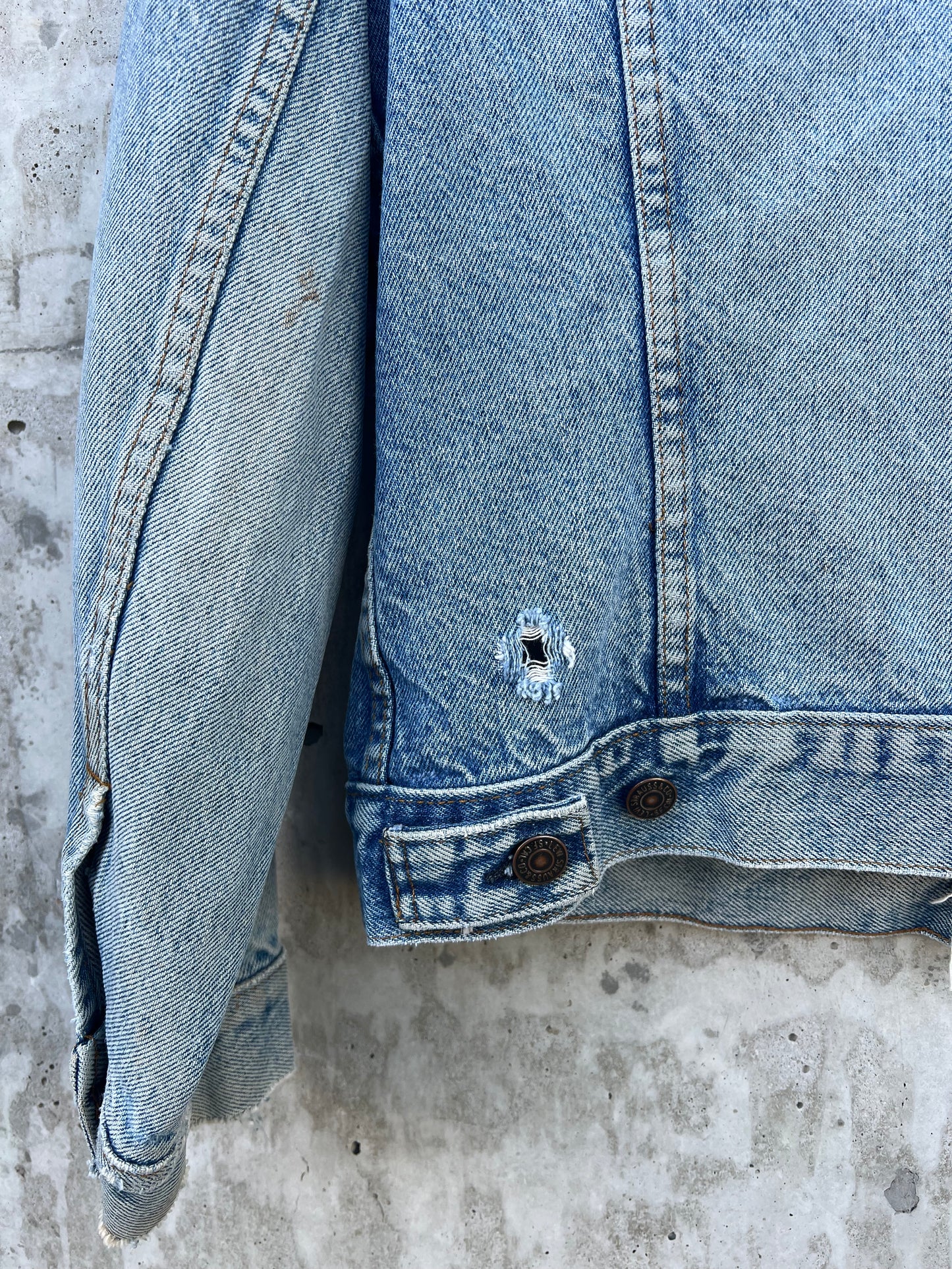 Distressed Vintage Levi’s Trucker Jacket Made in USA