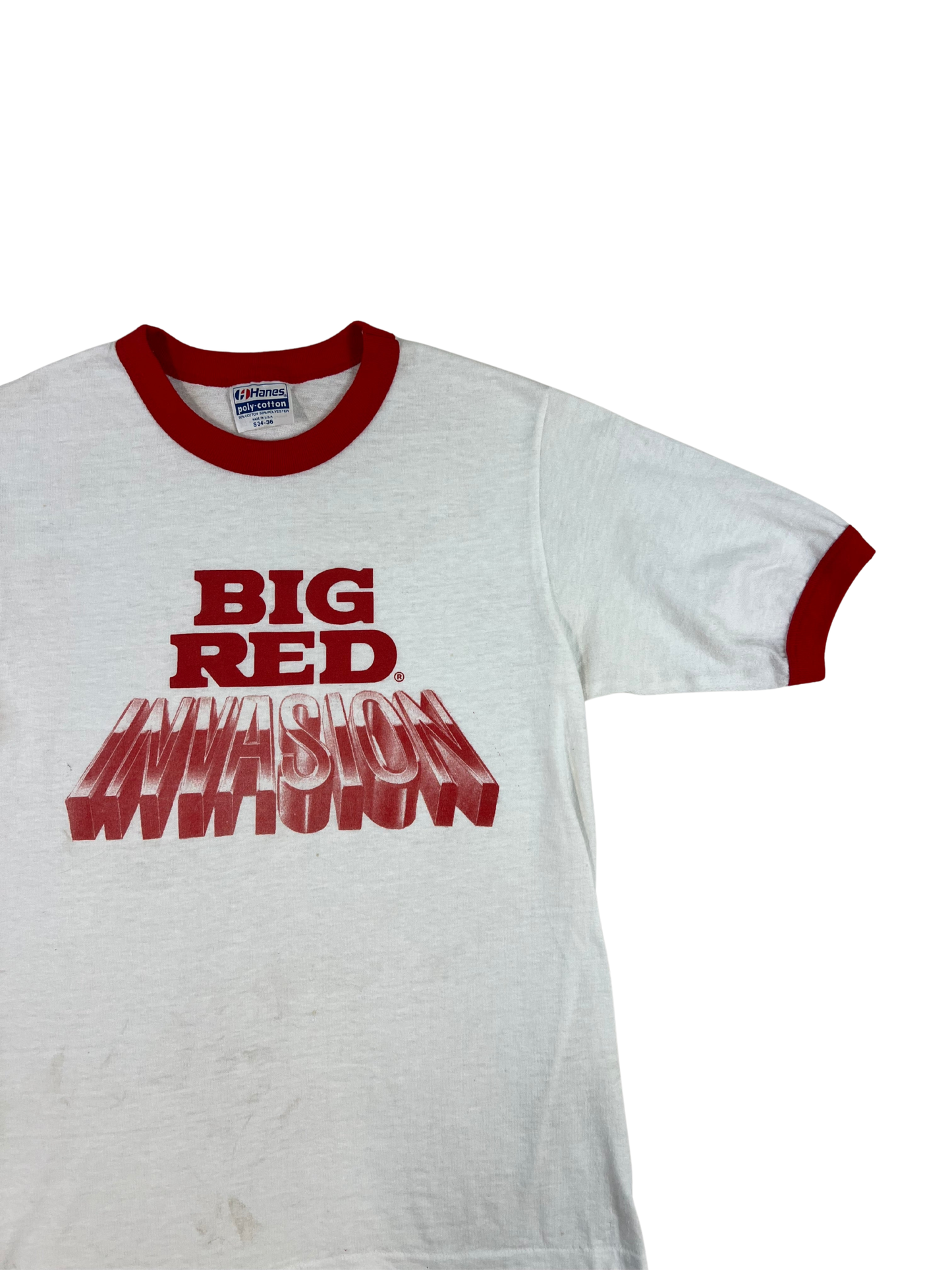 80s Big Red Invasion Ringer T-shirt