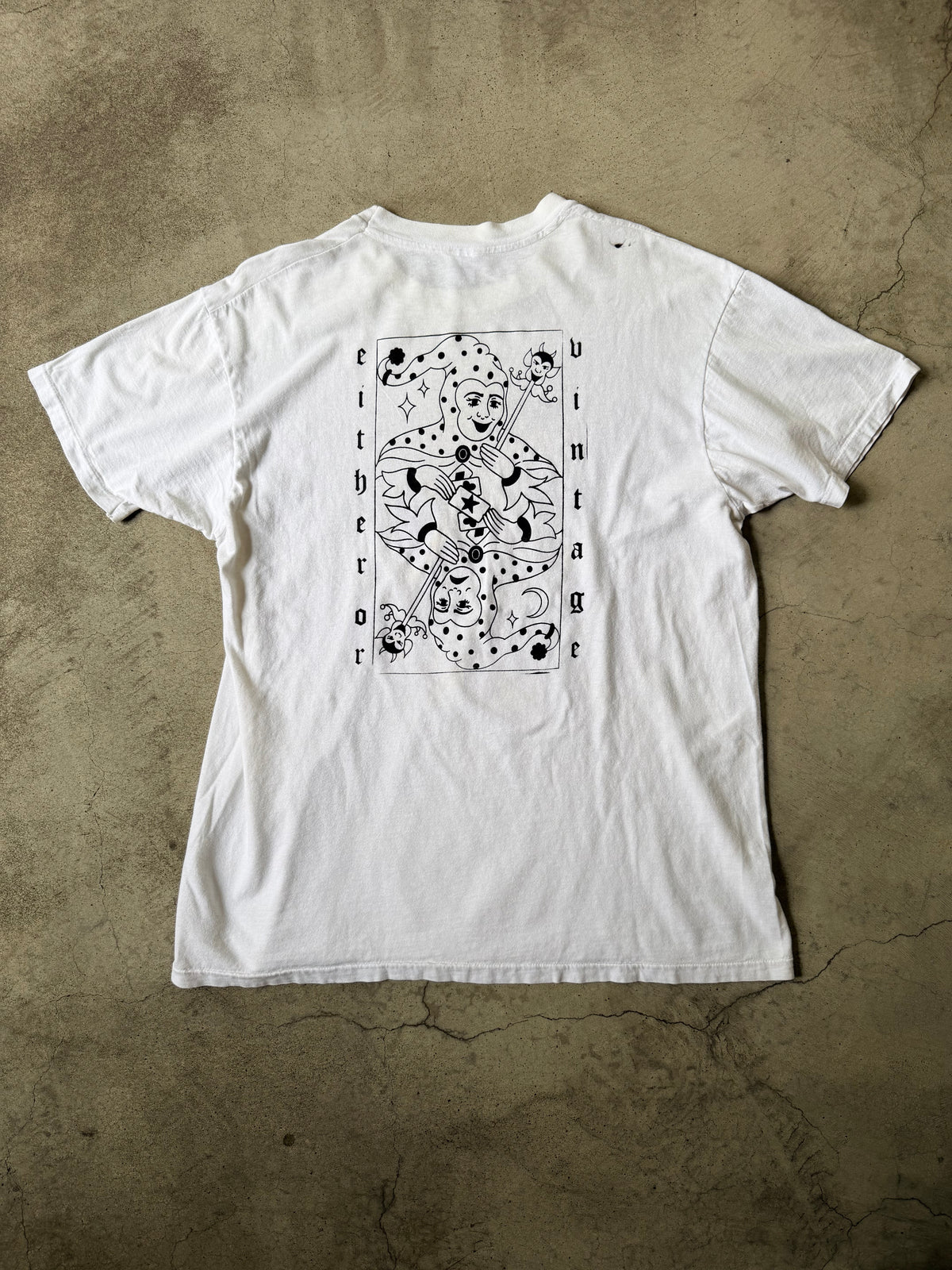Either/Or Vintage “Block Letter” T-shirt, Large 22”x28.5”