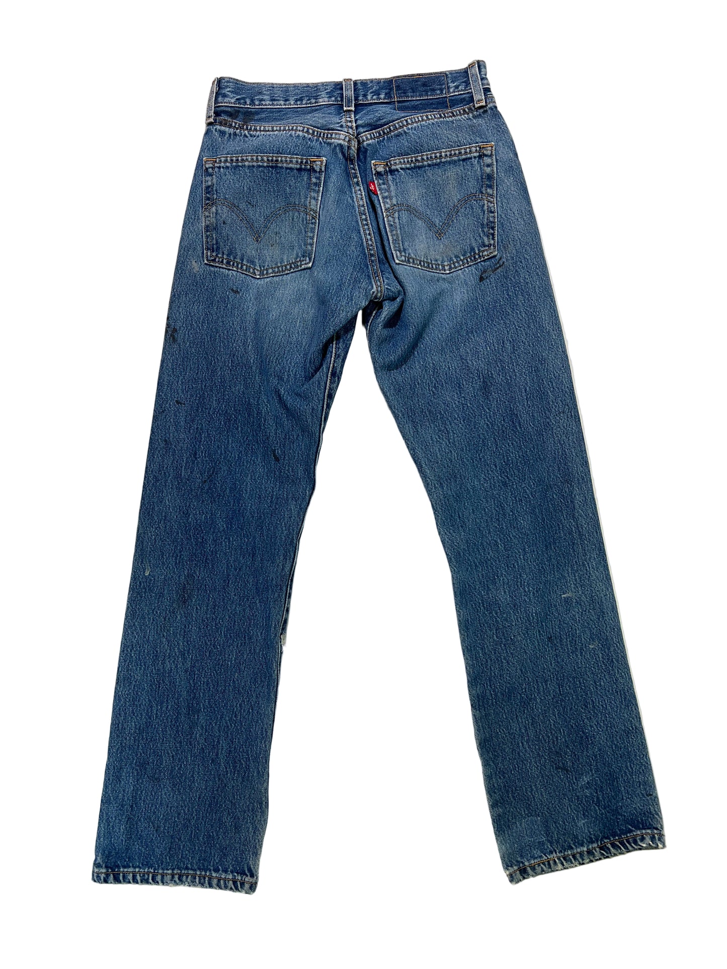 Vintage Paint Splattered Button Fly Made in Mexico Levi’s 27”x29”