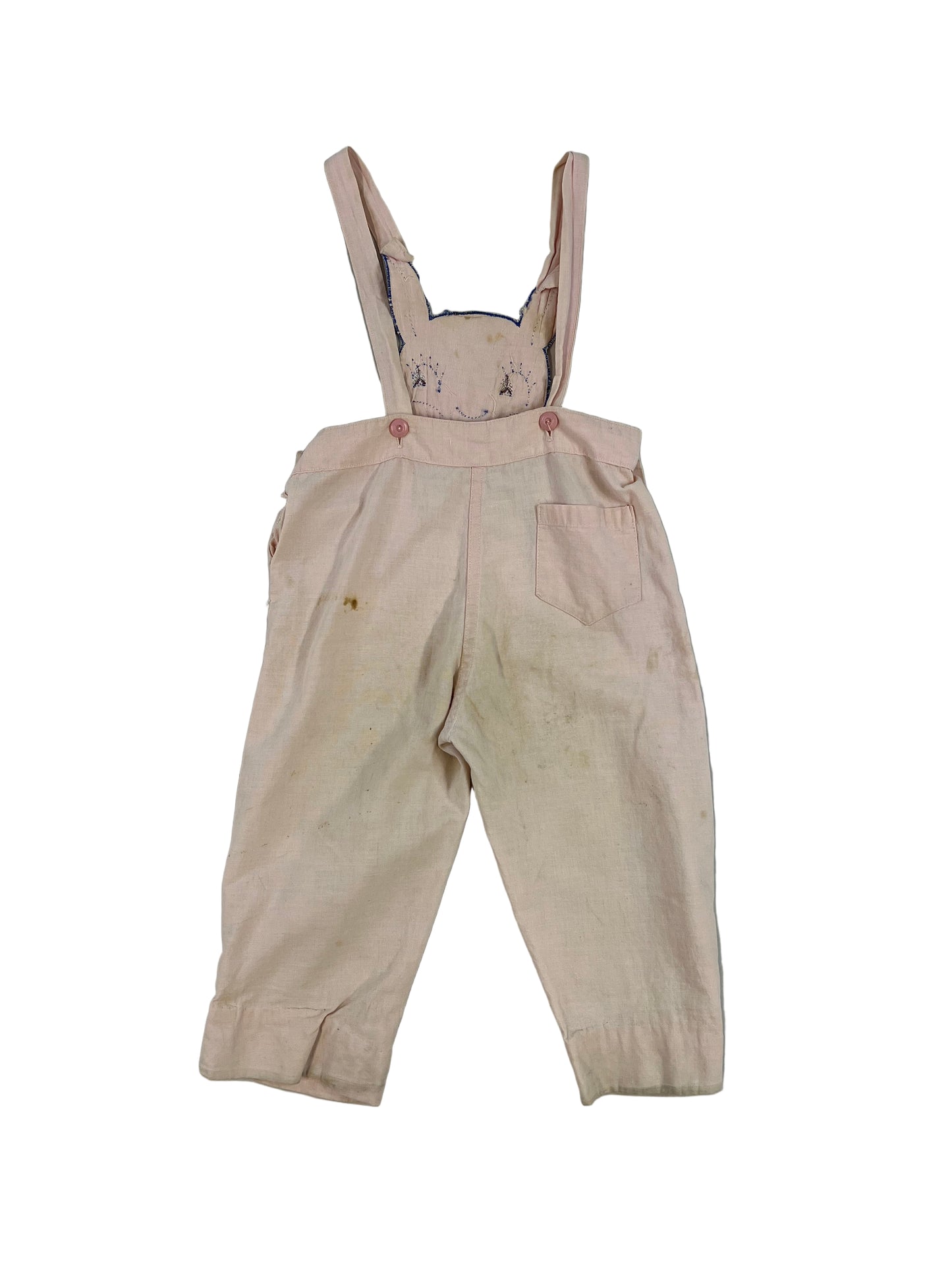 1950s Children’s Pastel Pink Bunny Overalls