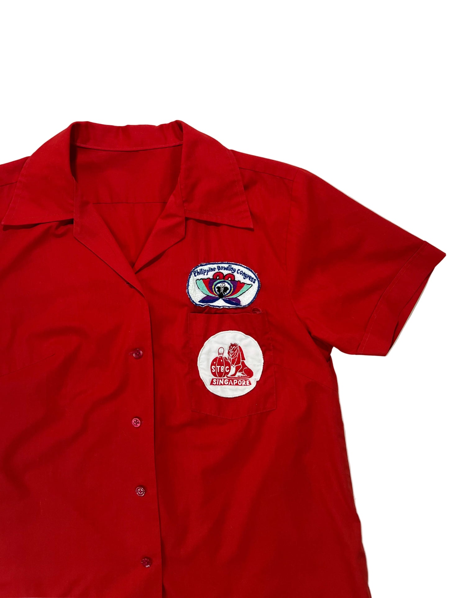 70’s Chain Stitch Red Bowling Shirt