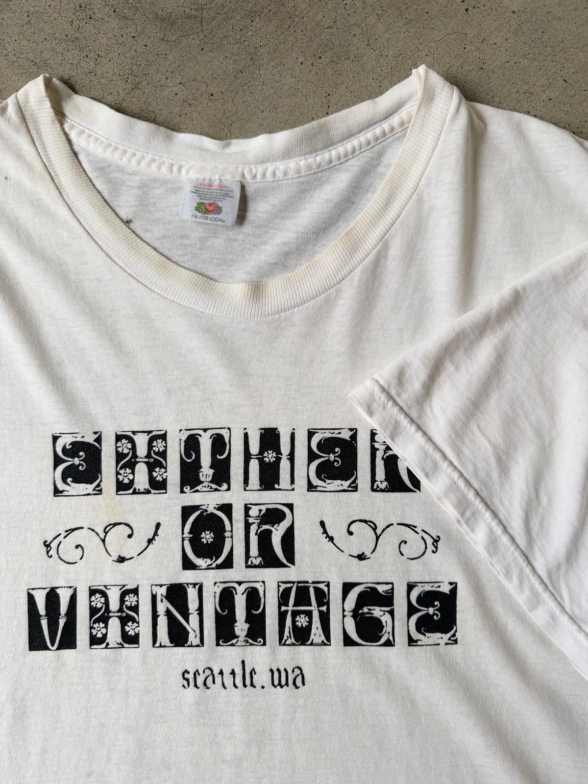 Either/Or Vintage “Block Letter” T-Shirt, Large 22”x29”