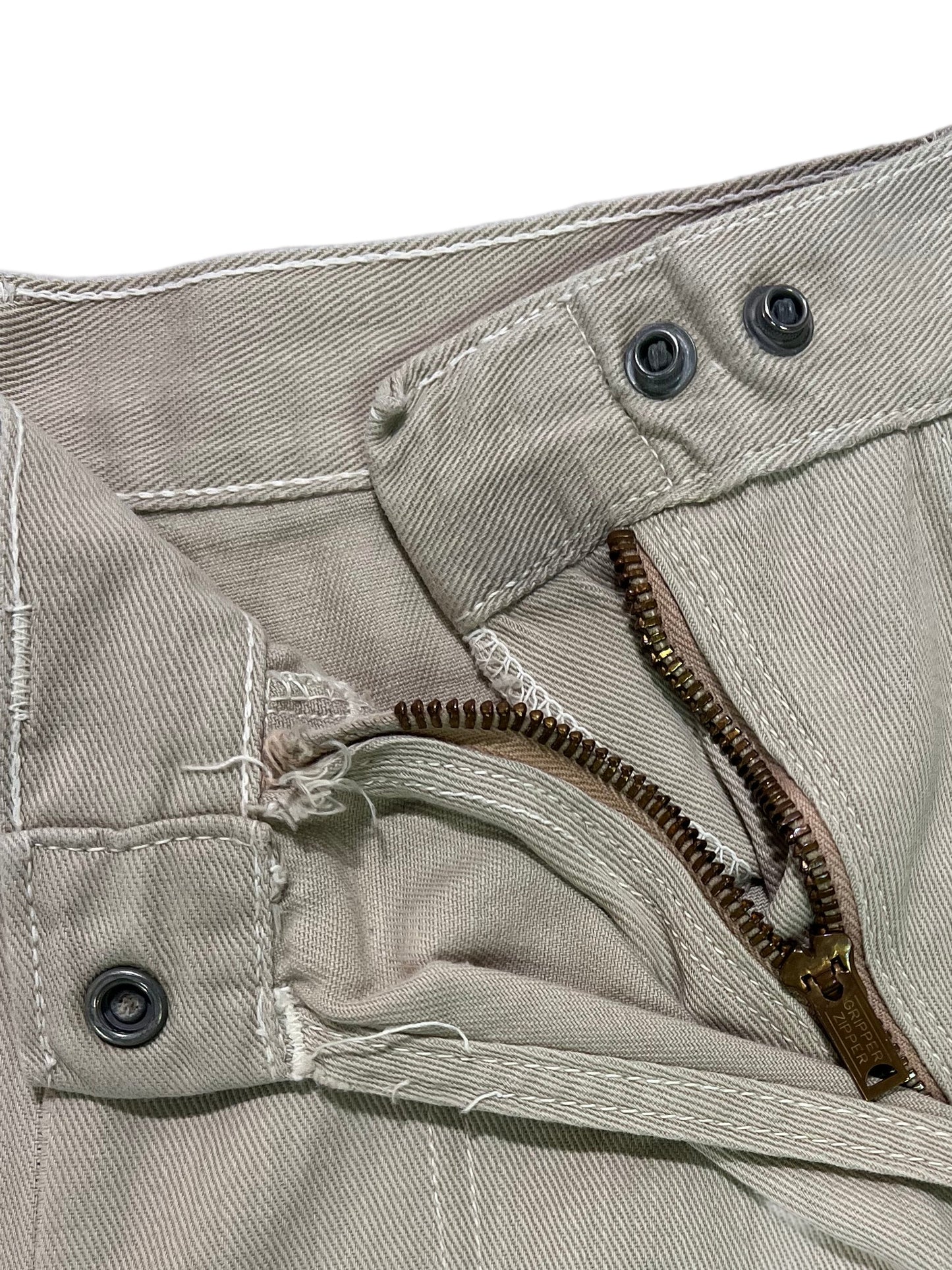 1950’s Khaki Ranch Craft Side Zip Capri Pant 24”x25”