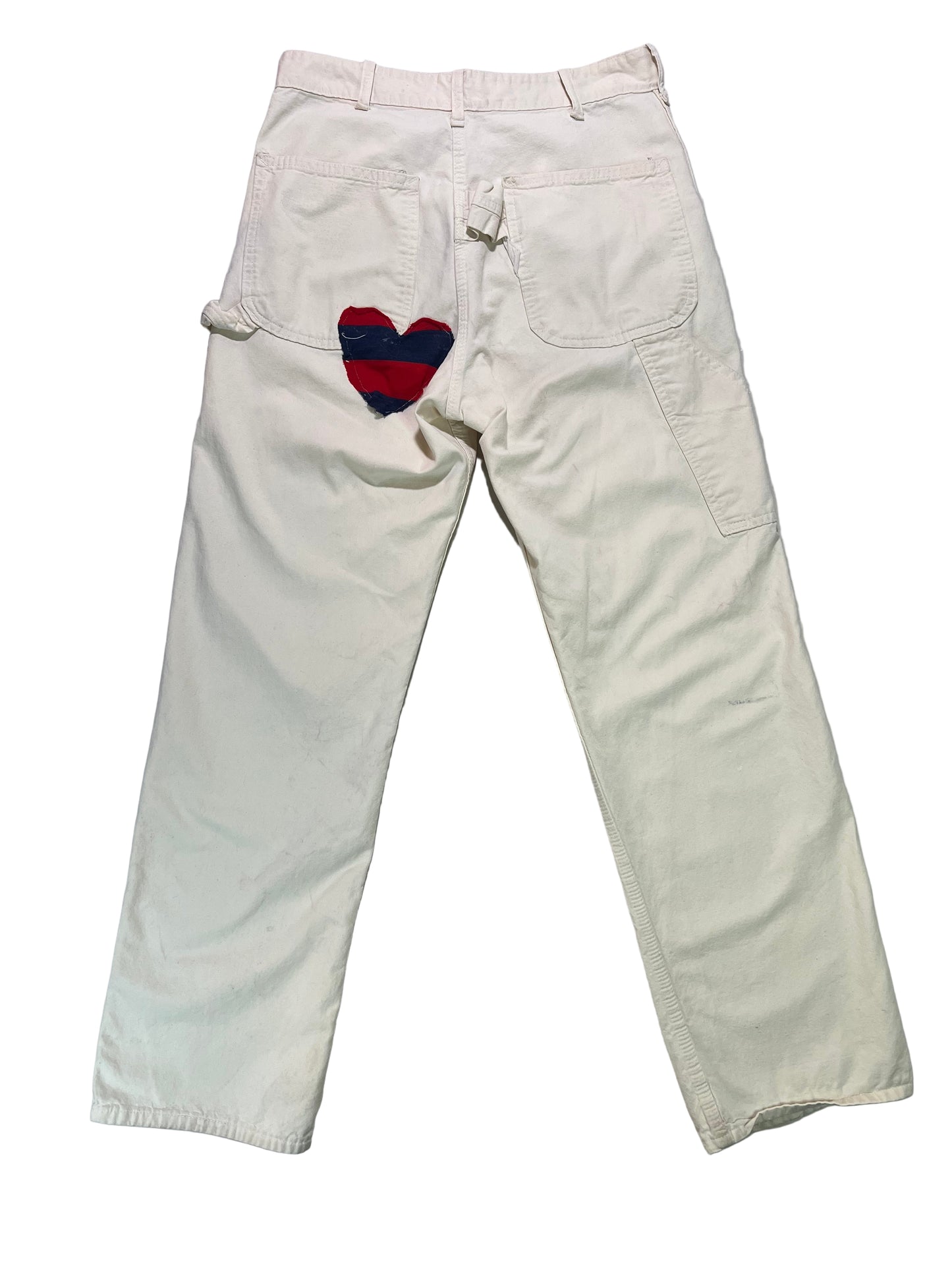 1960’s Sears White Carpenter Pants 31”x30”
