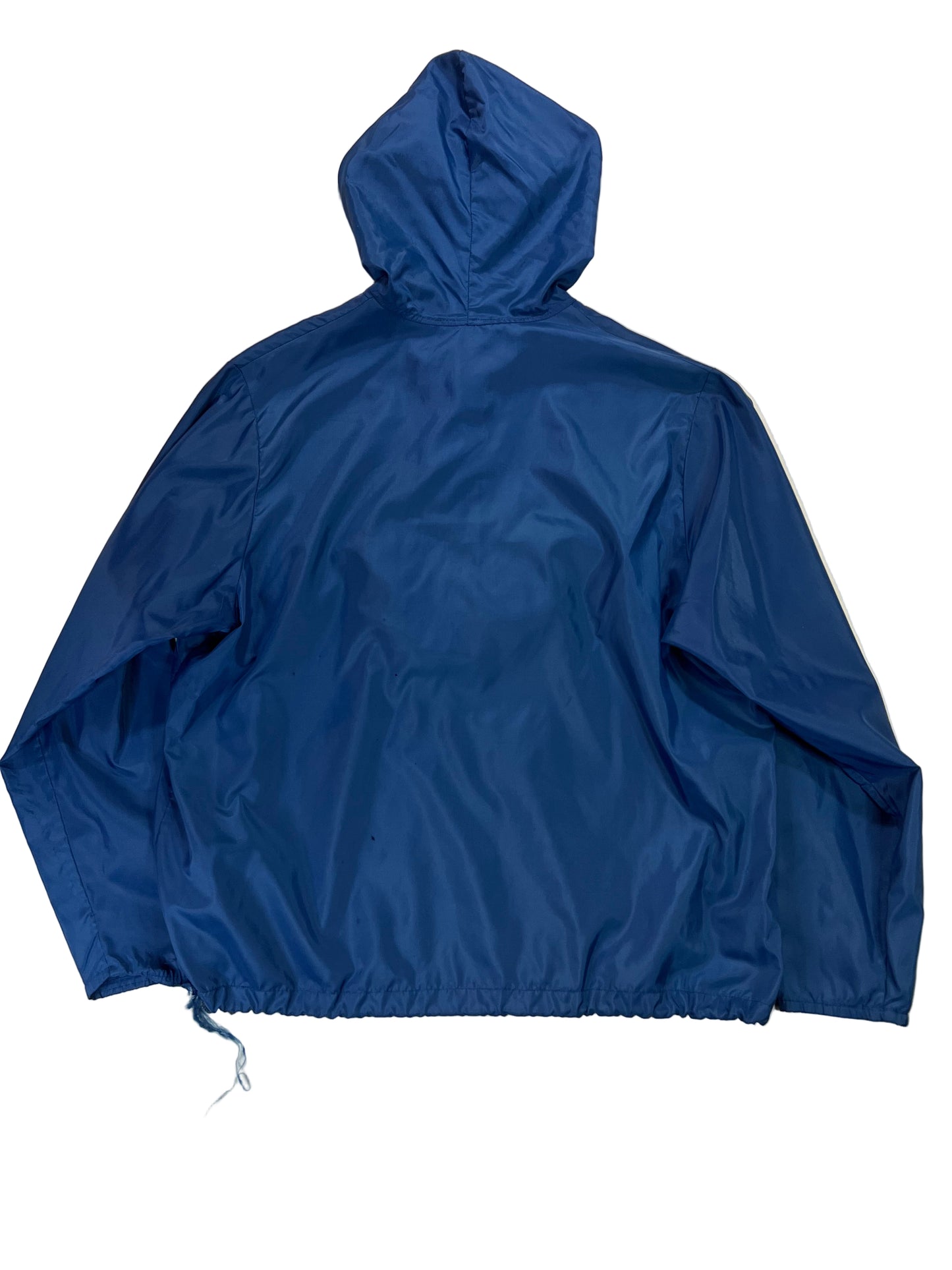 1960s Sears Fashion Navy Blue Quarter Zip Nylon Windbreaker