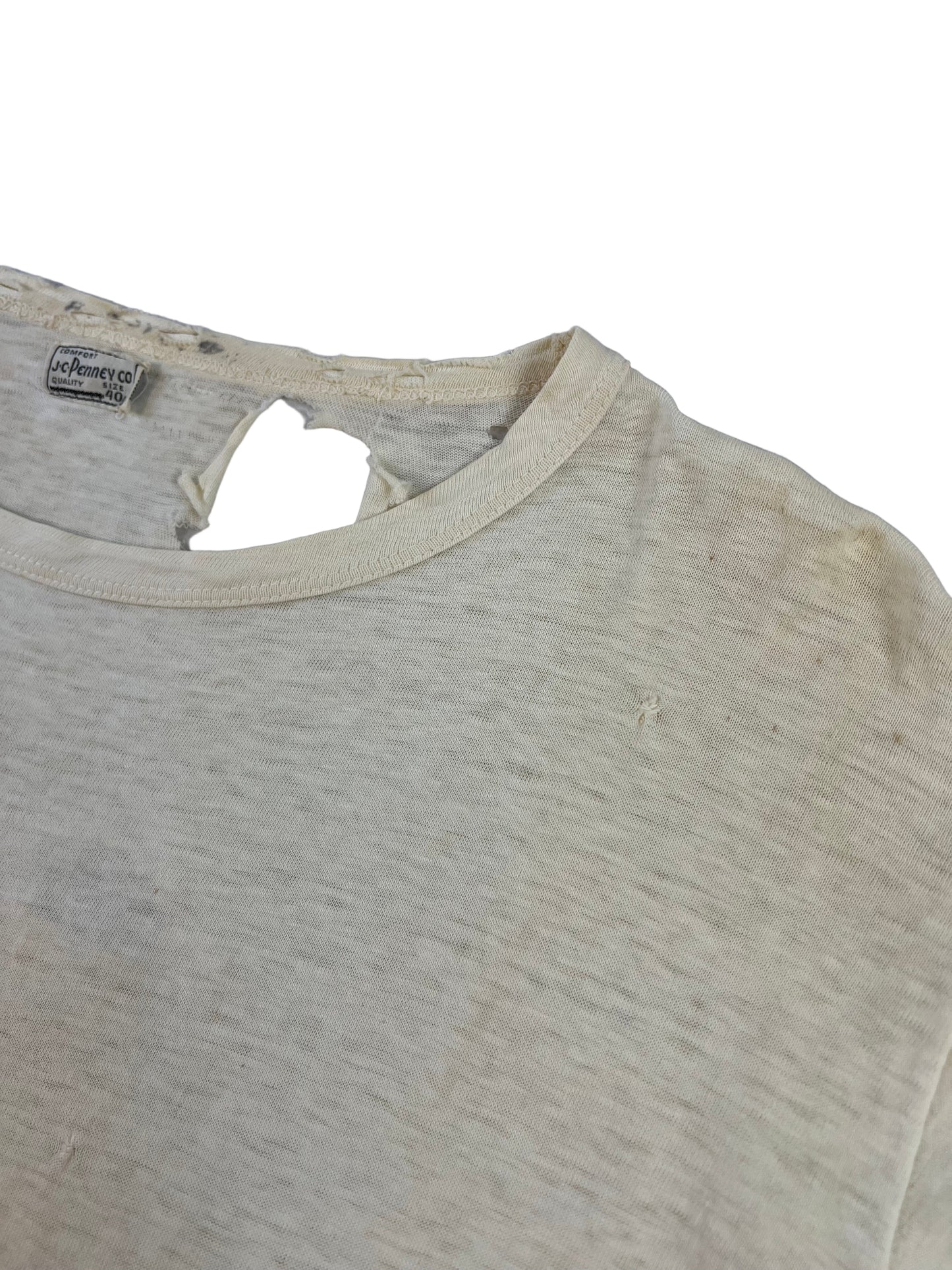 30s/40s J.C. Penney Co. Distressed Blank T-Shirt