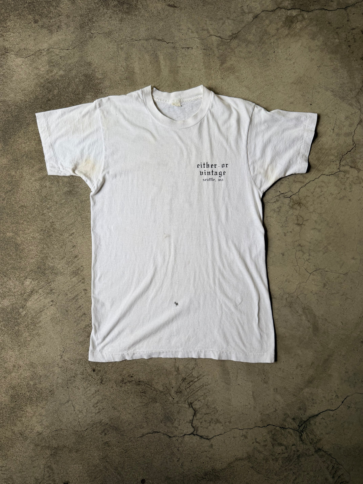 Either/Or Vintage “Jester” T-shirt, Medium 18”x27”