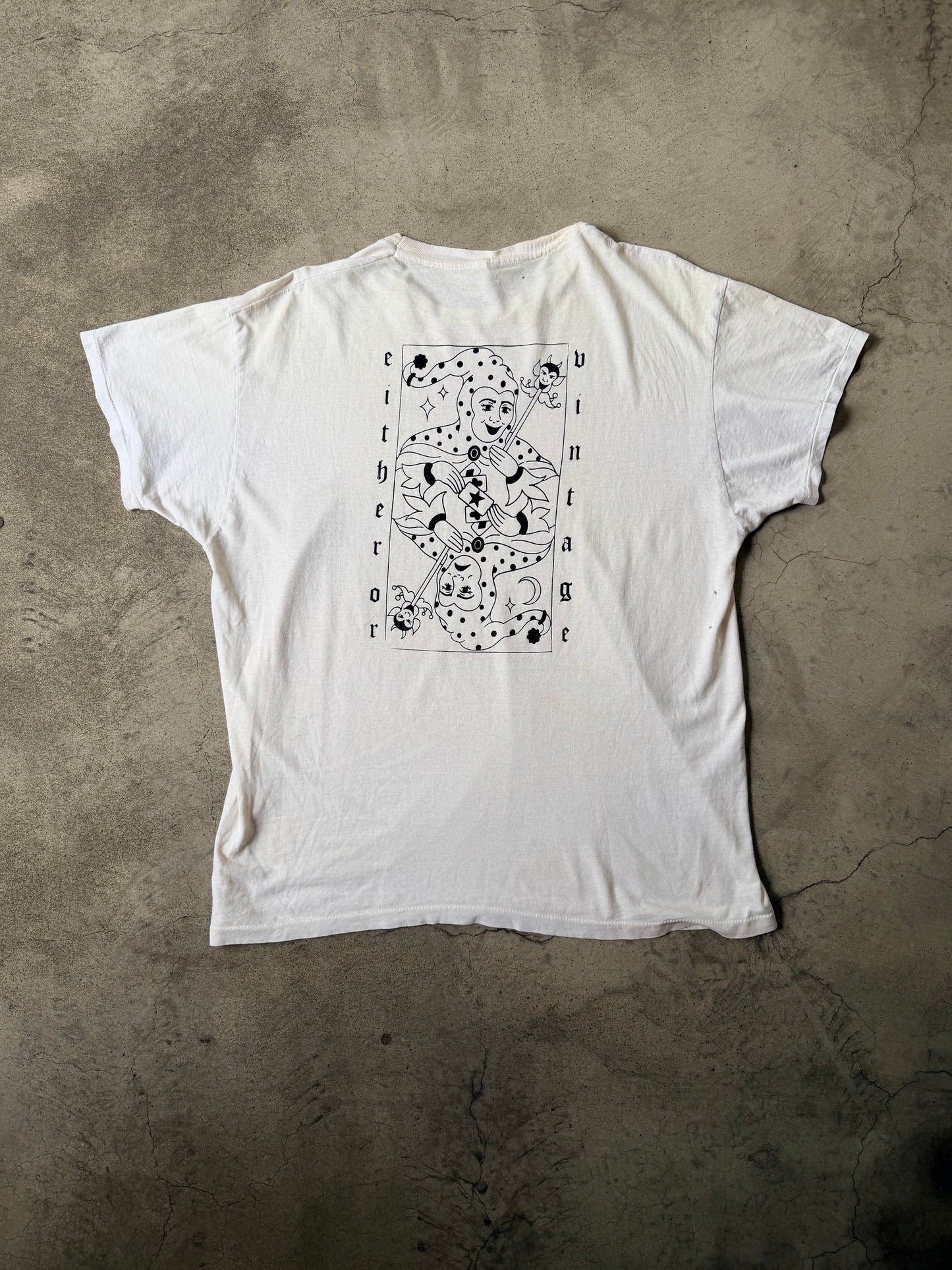 Either/Or Vintage “Block Letter” T-shirt, XL 24” x 30”