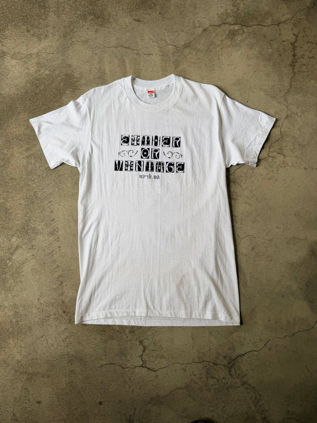 Either/Or Vintage “Block Letter” Shirt, Large 19.5”x30”