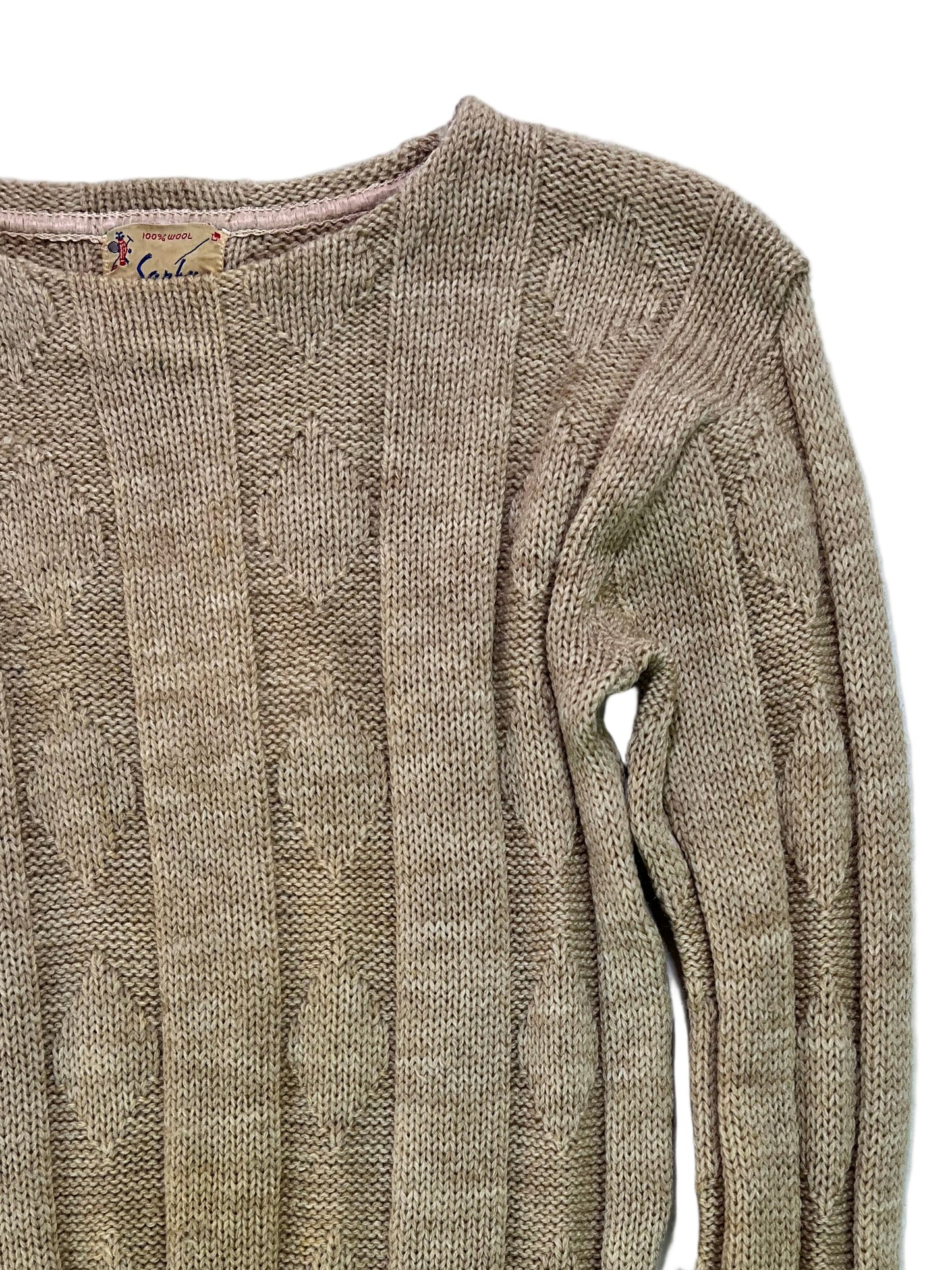 1940’s Sarby Sportswear Oatmeal Golfing Sweater