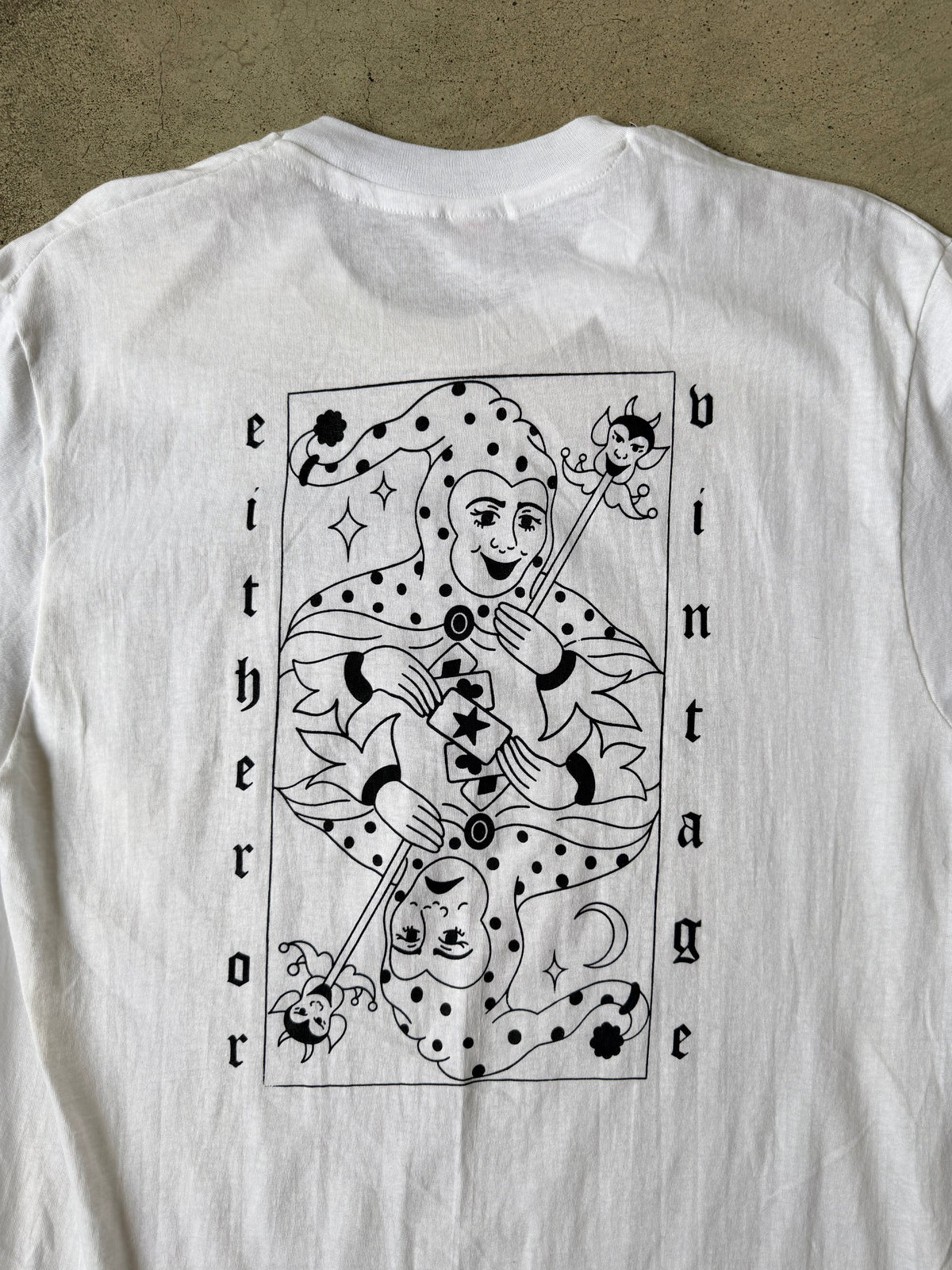 Either/Or Vintage “Block Letter” Shirt, Large 19.5”x30”