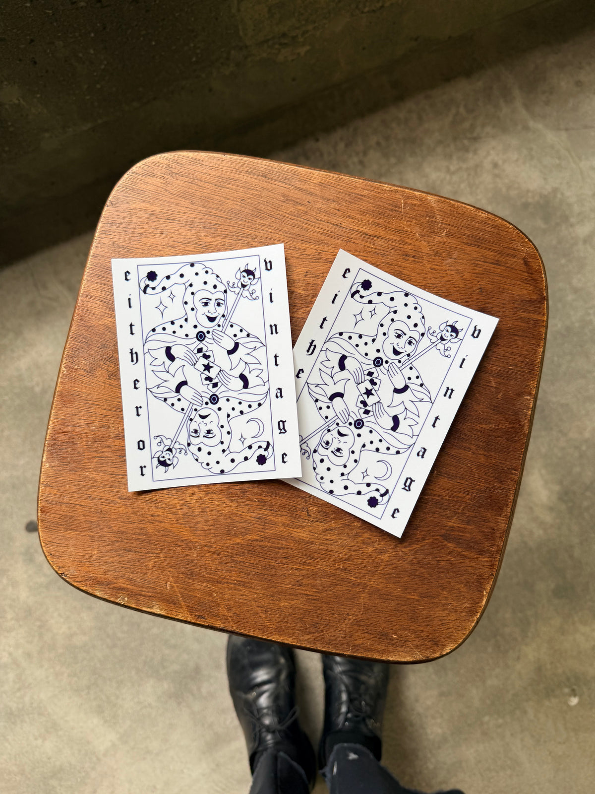 2 Pack “Jester” Transparency Stickers  4”x5.5”