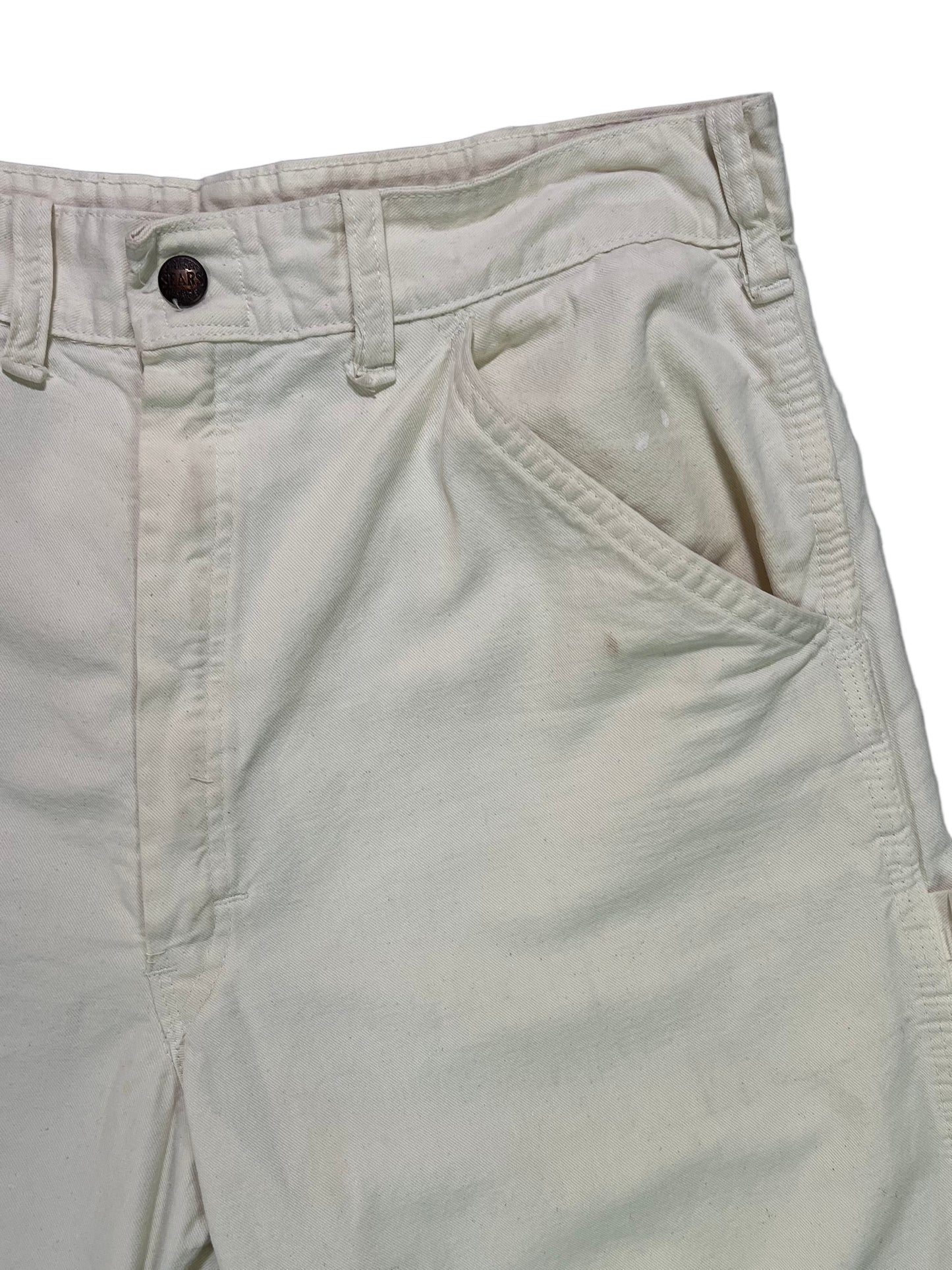 1960’s Sears White Carpenter Pants 31”x30”