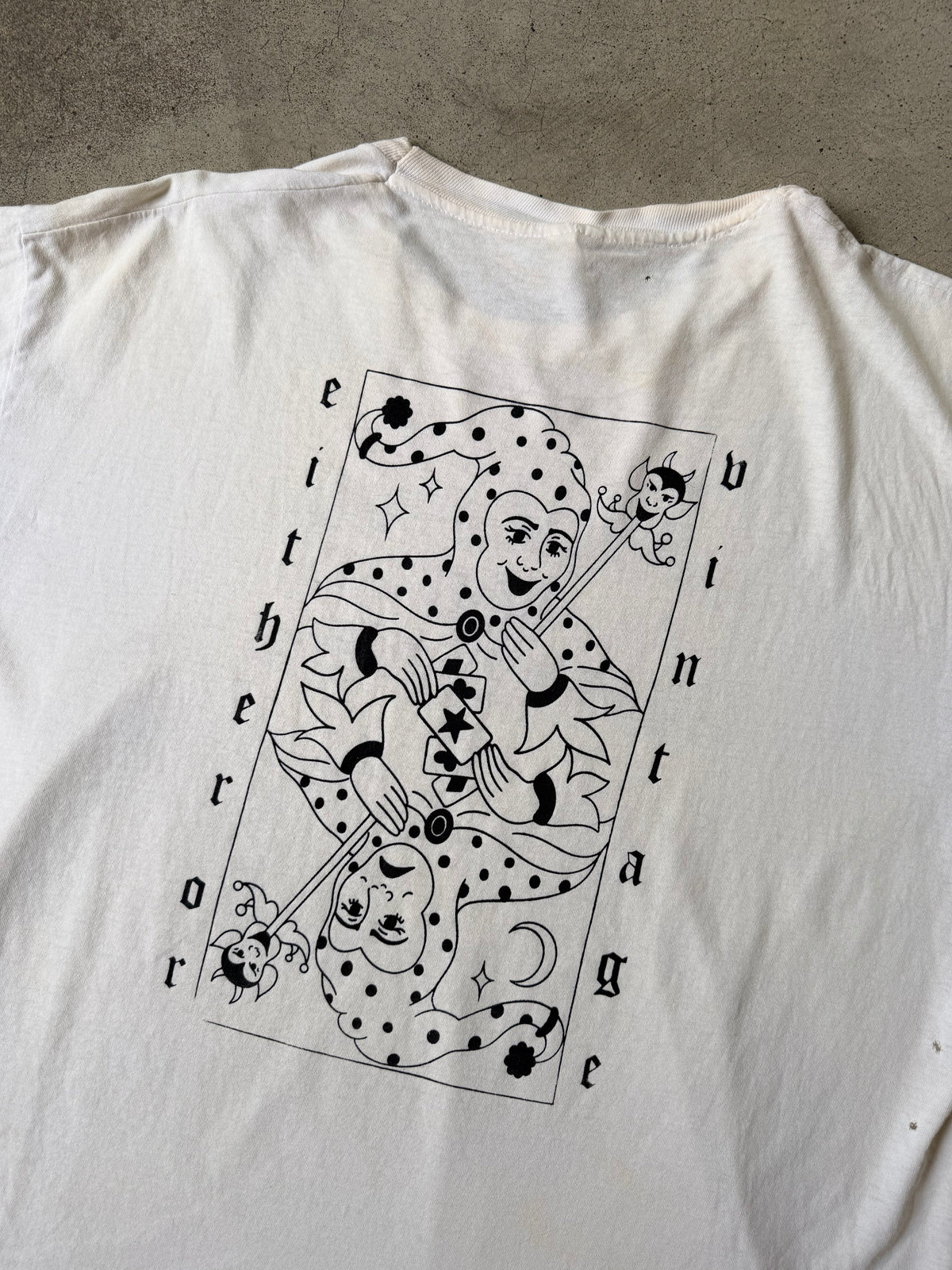 Either/Or Vintage “Block Letter” T-shirt, XL 24” x 30”
