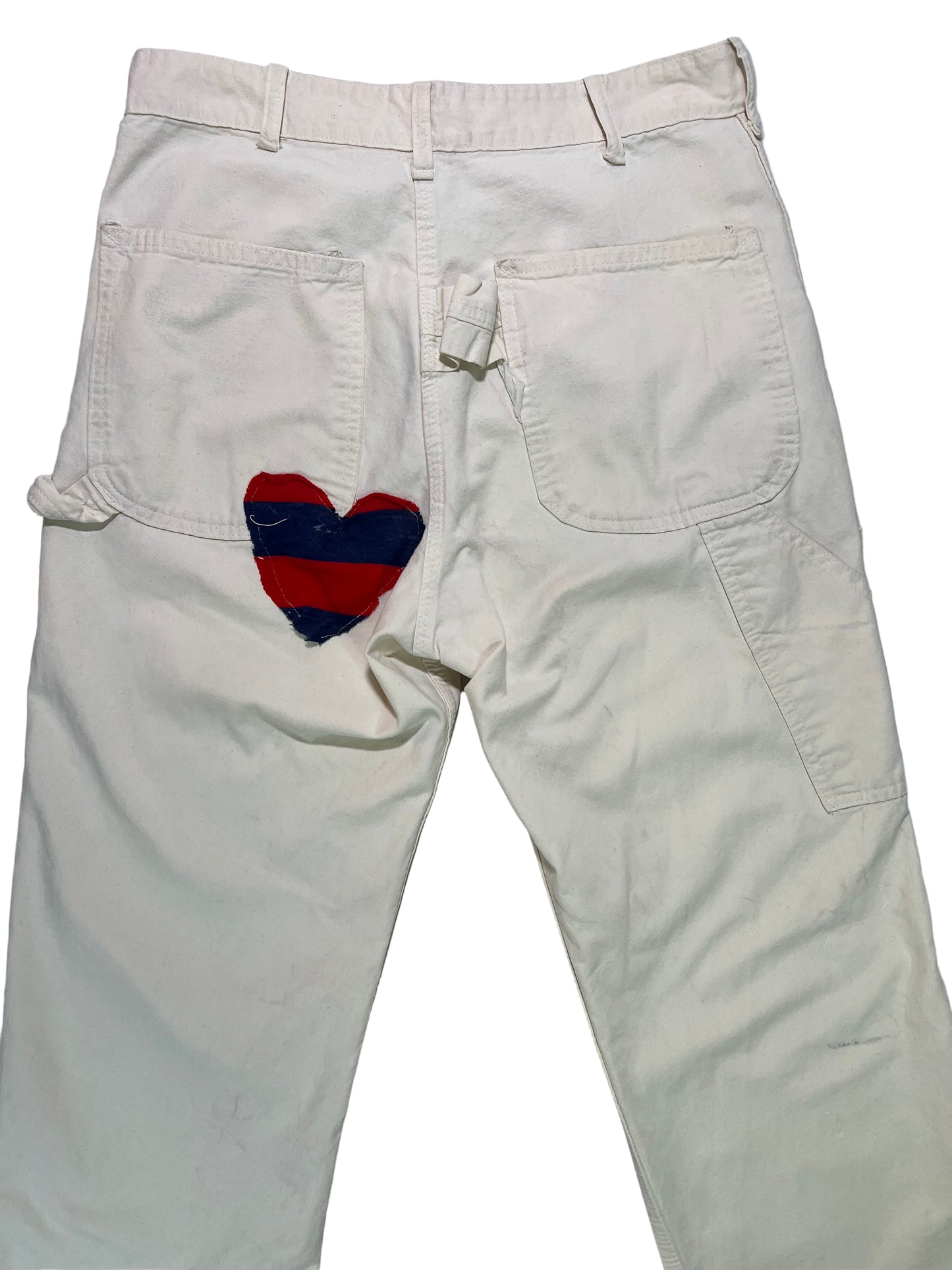 1960’s Sears White Carpenter Pants 31”x30”