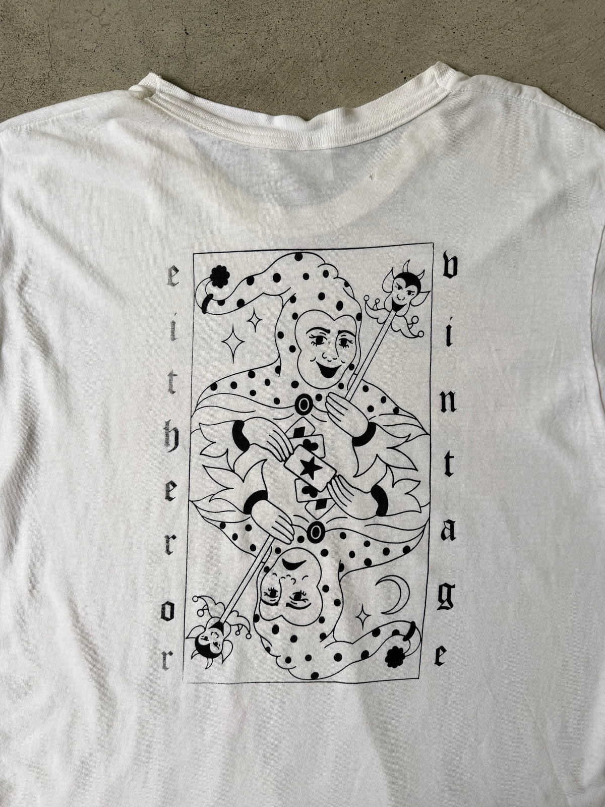 Either/Or Vintage “Block Letter” T-Shirt, Large 22”x29”