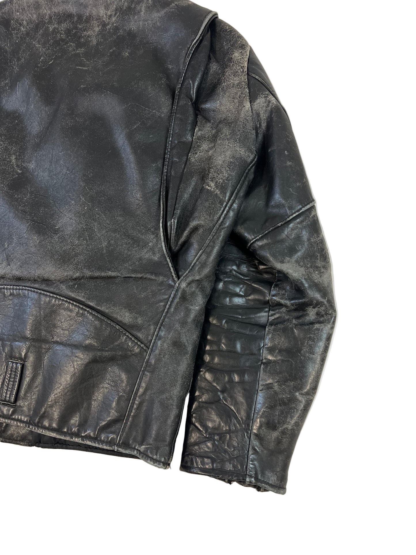 70s Biker Leather Jacket