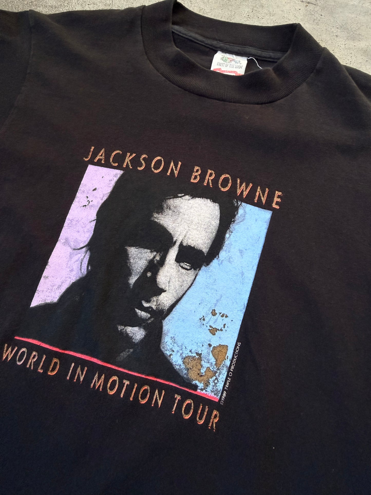 1989 Jackson Browne “World In Motion” Tour T-shirt