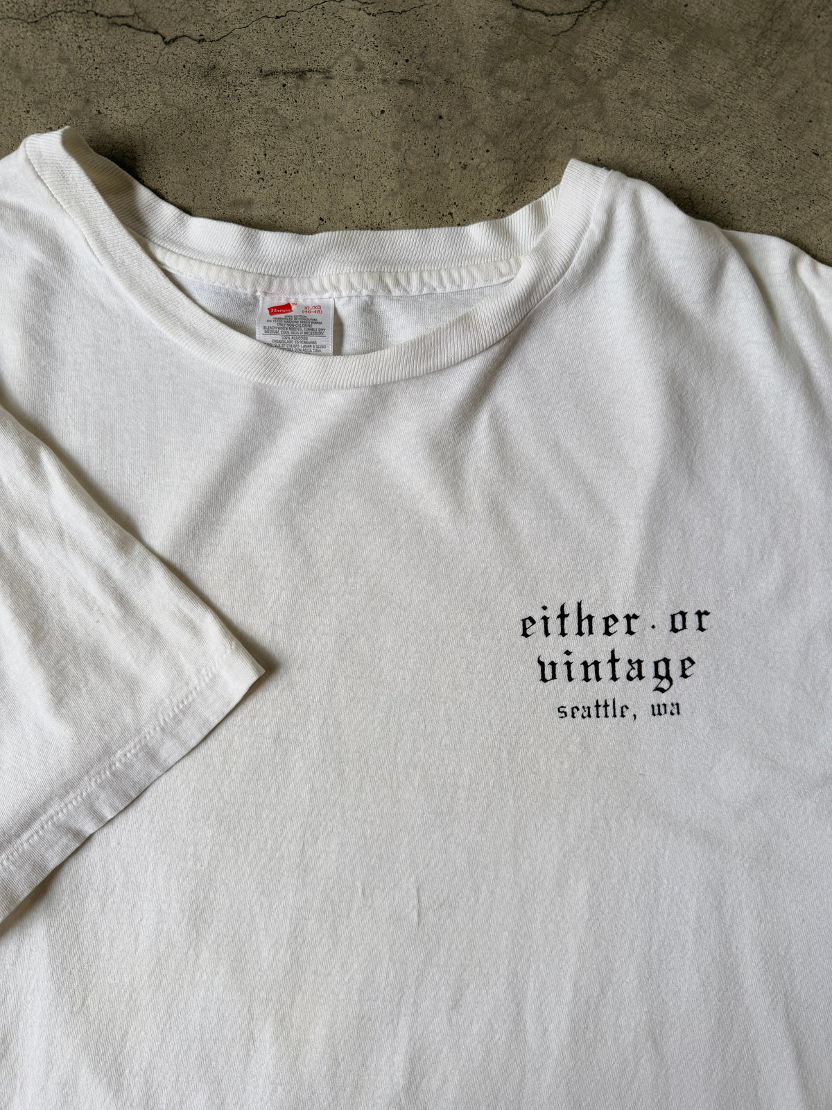 Either/Or Vintage “Jester” T-shirt, XL 23”x30”