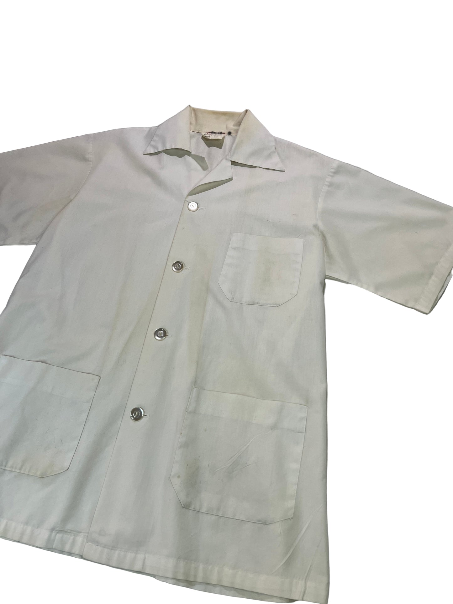 1963 White Button Down Nurses Uniform