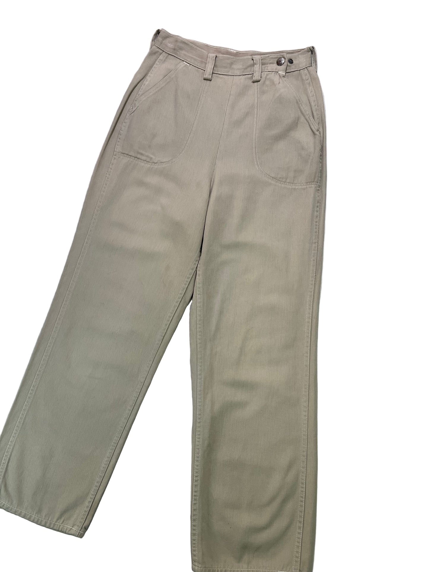1950’s Khaki Ranch Craft Side Zip Capri Pant 24”x25”
