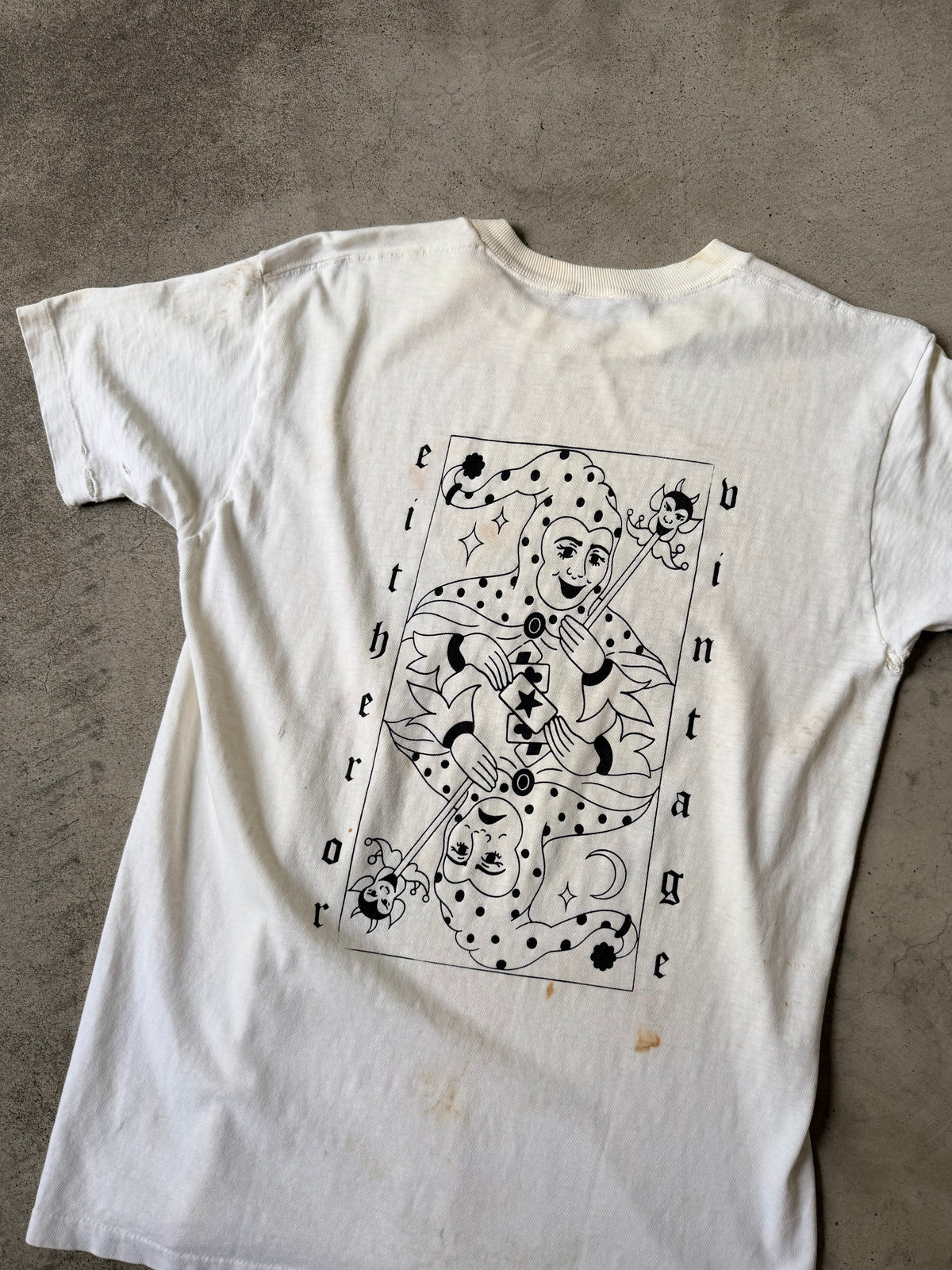 Distressed Either/Or Vintage “Block Letter” T-shirt, Medium 18”x27”