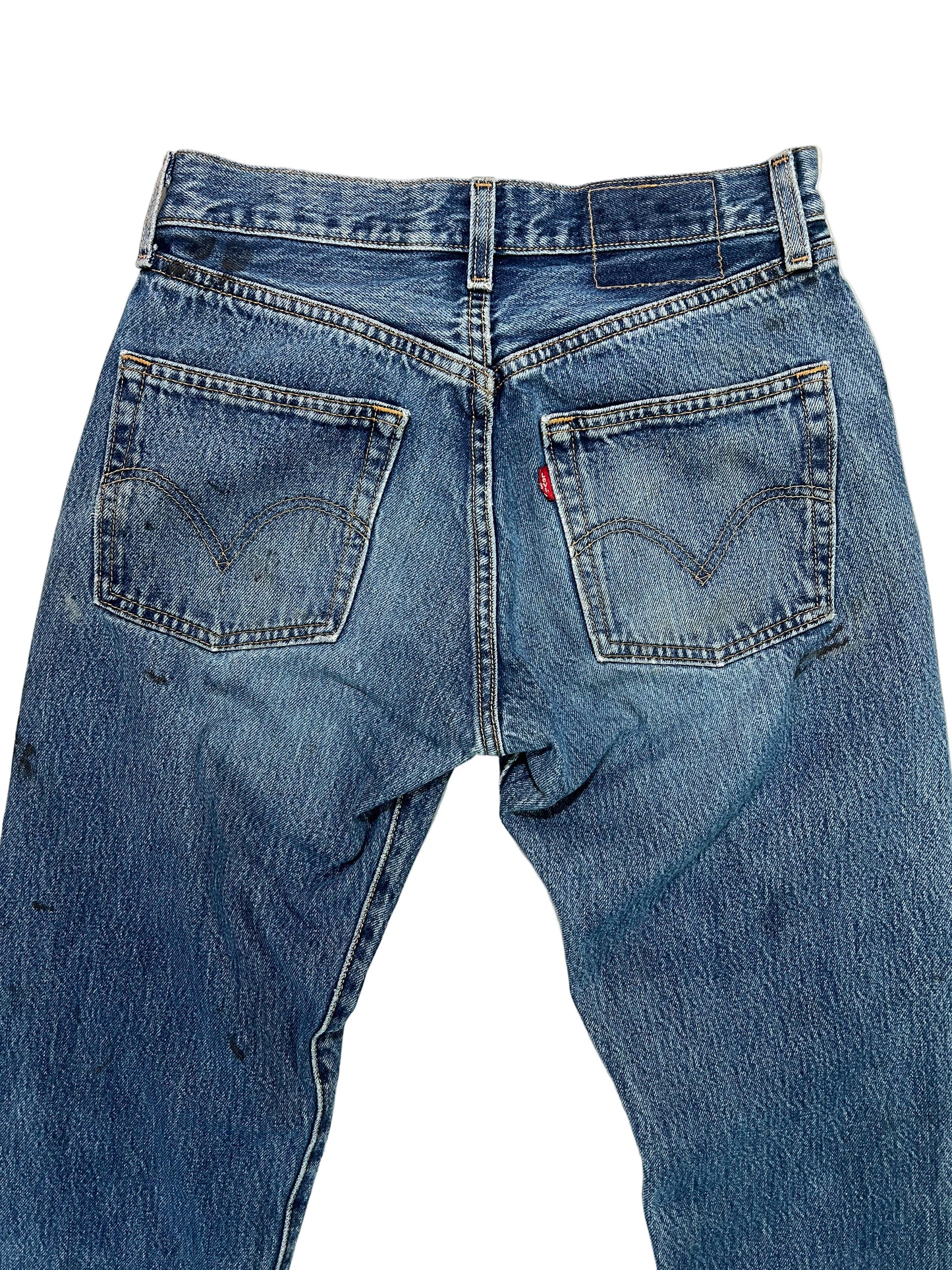 Vintage Paint Splattered Button Fly Made in Mexico Levi’s 27”x29”