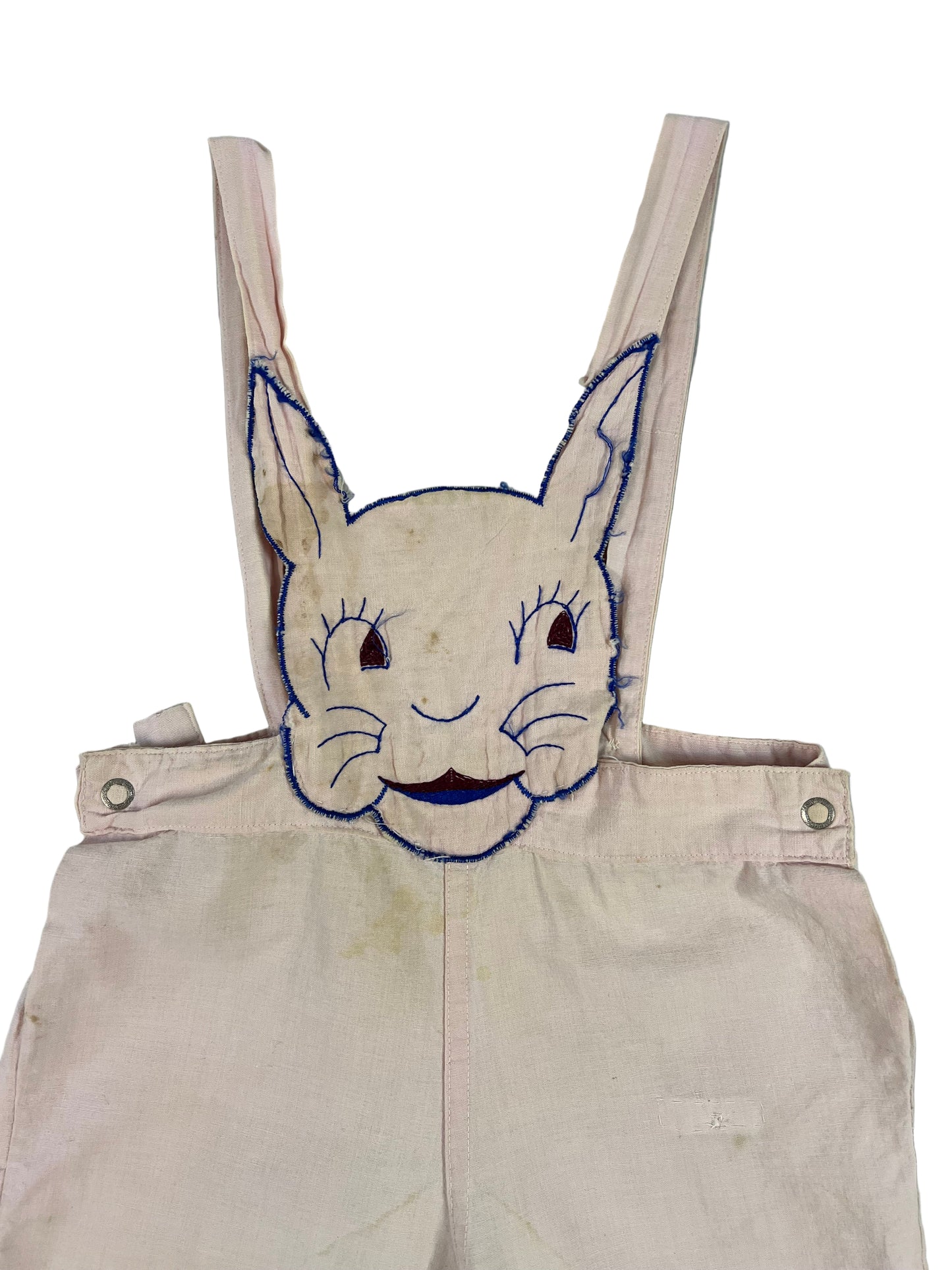 1950s Children’s Pastel Pink Bunny Overalls