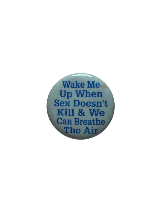 1991 “Wake Me Up When Sex Doesn’t Kill & We Can Breathe The Air” Pin