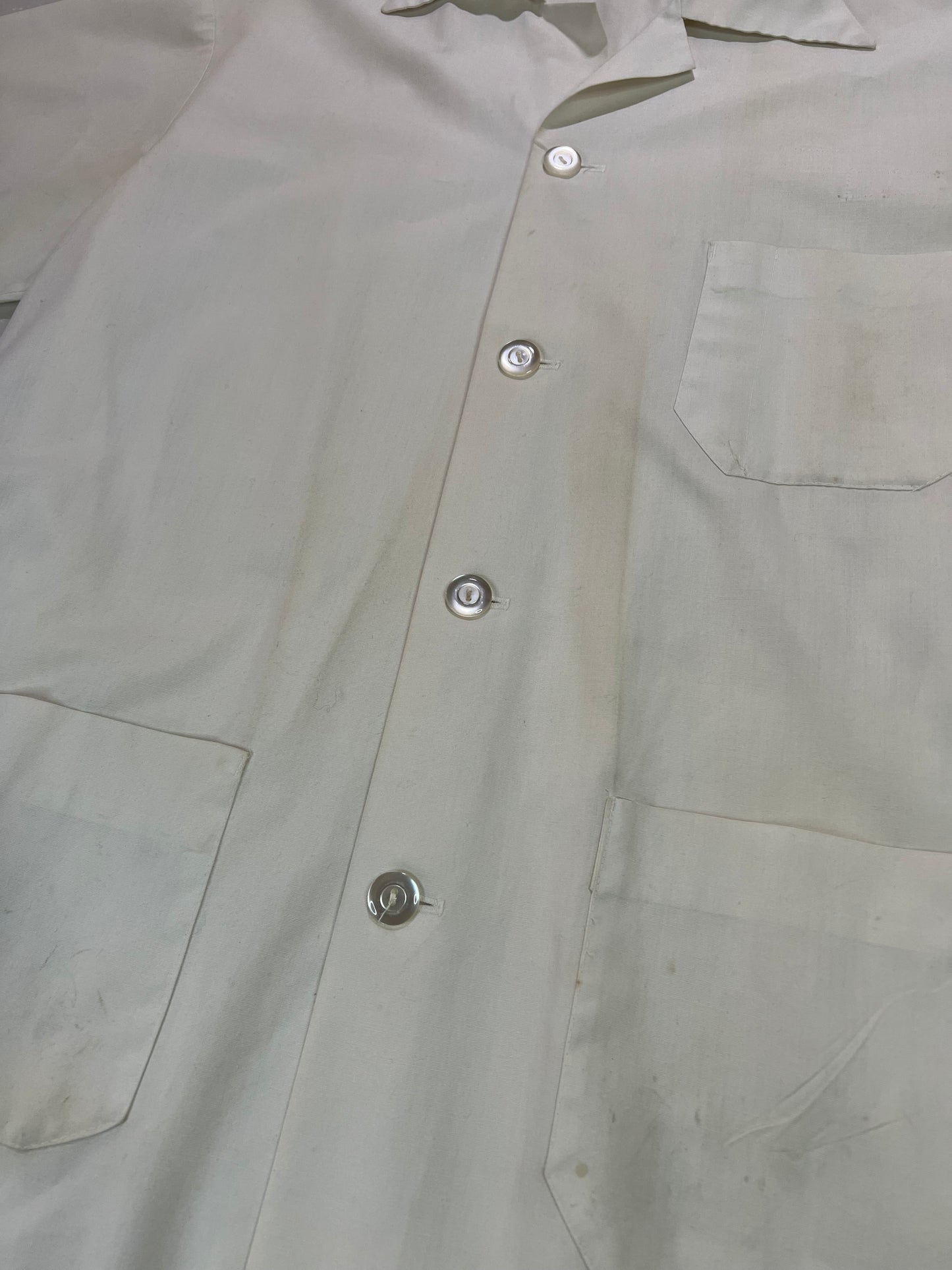 1963 White Button Down Nurses Uniform