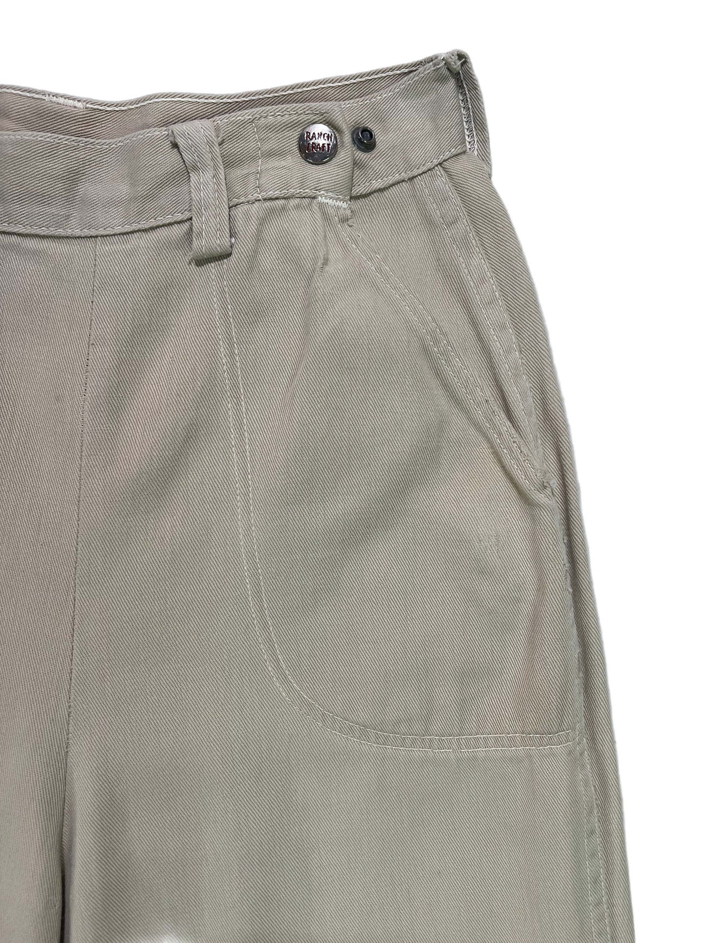 1950’s Khaki Ranch Craft Side Zip Capri Pant 24”x25”
