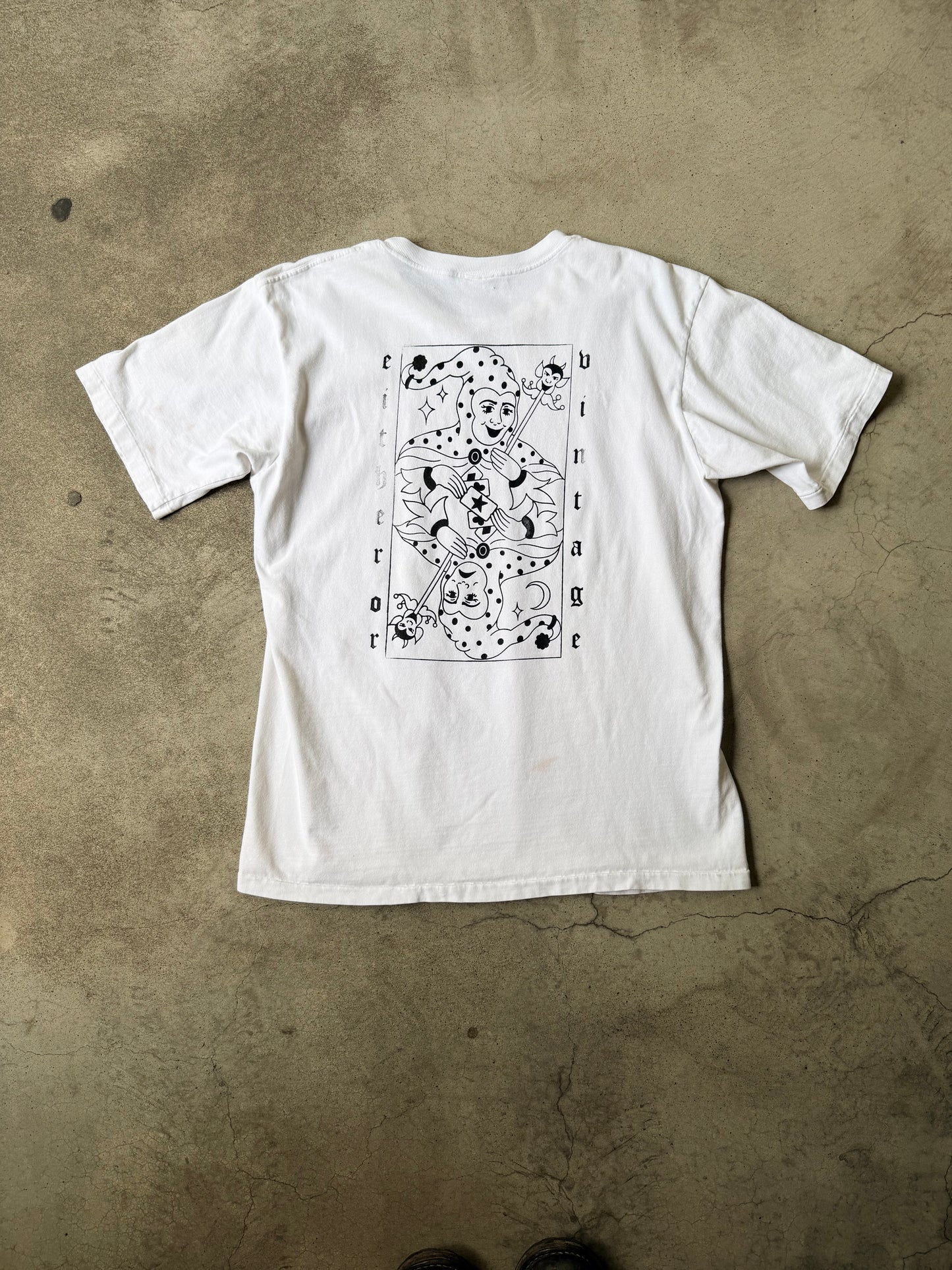 Either/Or Vintage “Block Letter” T-shirt, Large 20”x27”
