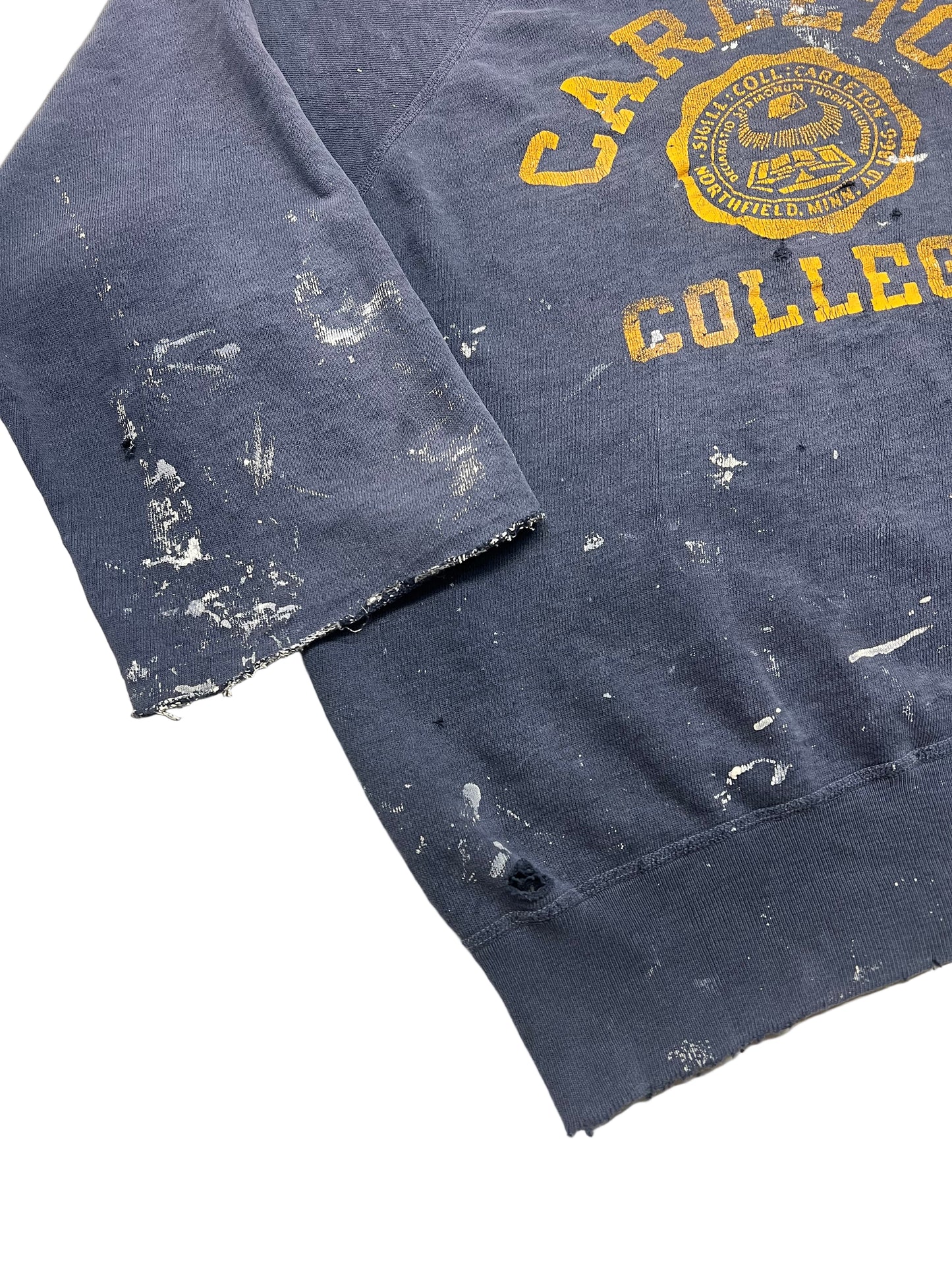 1960s Carlton College Boxy Thrashed Sweatshirt