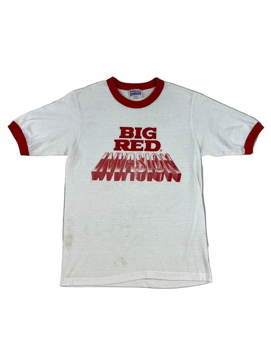80s Big Red Invasion Ringer T-shirt