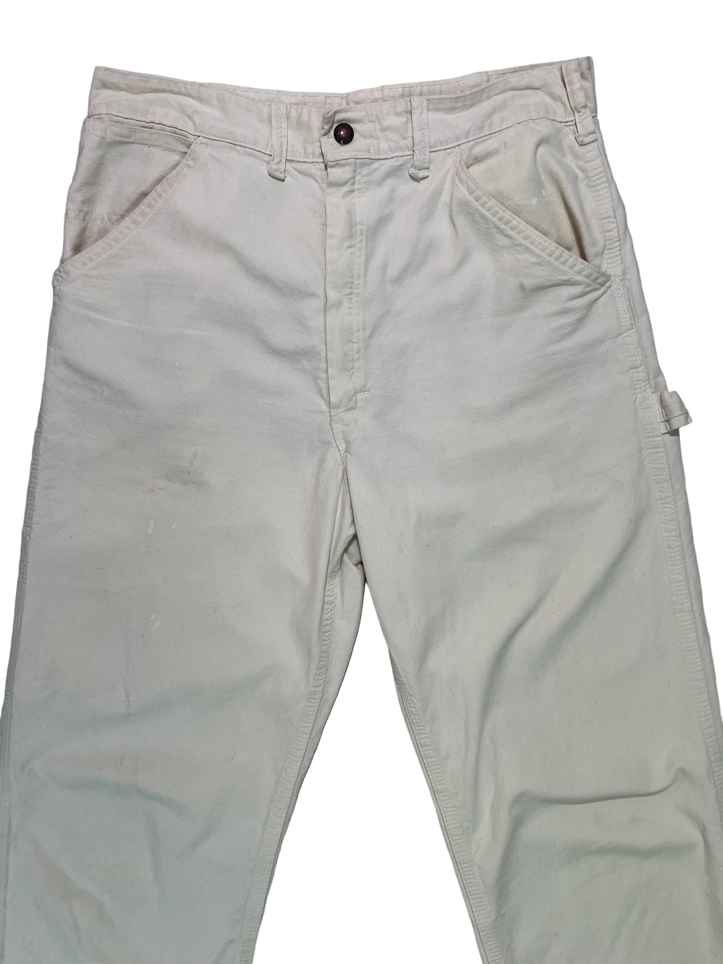 1960’s Sears White Carpenter Pants 31”x30”