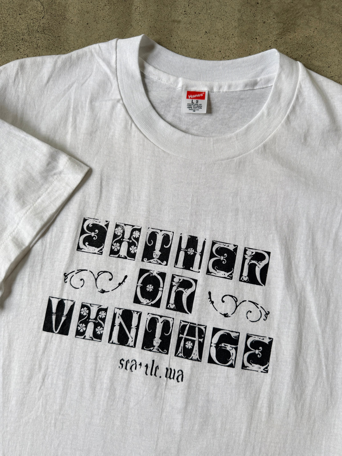 Either/Or Vintage “Block Letter” Shirt, Large 19.5”x30”