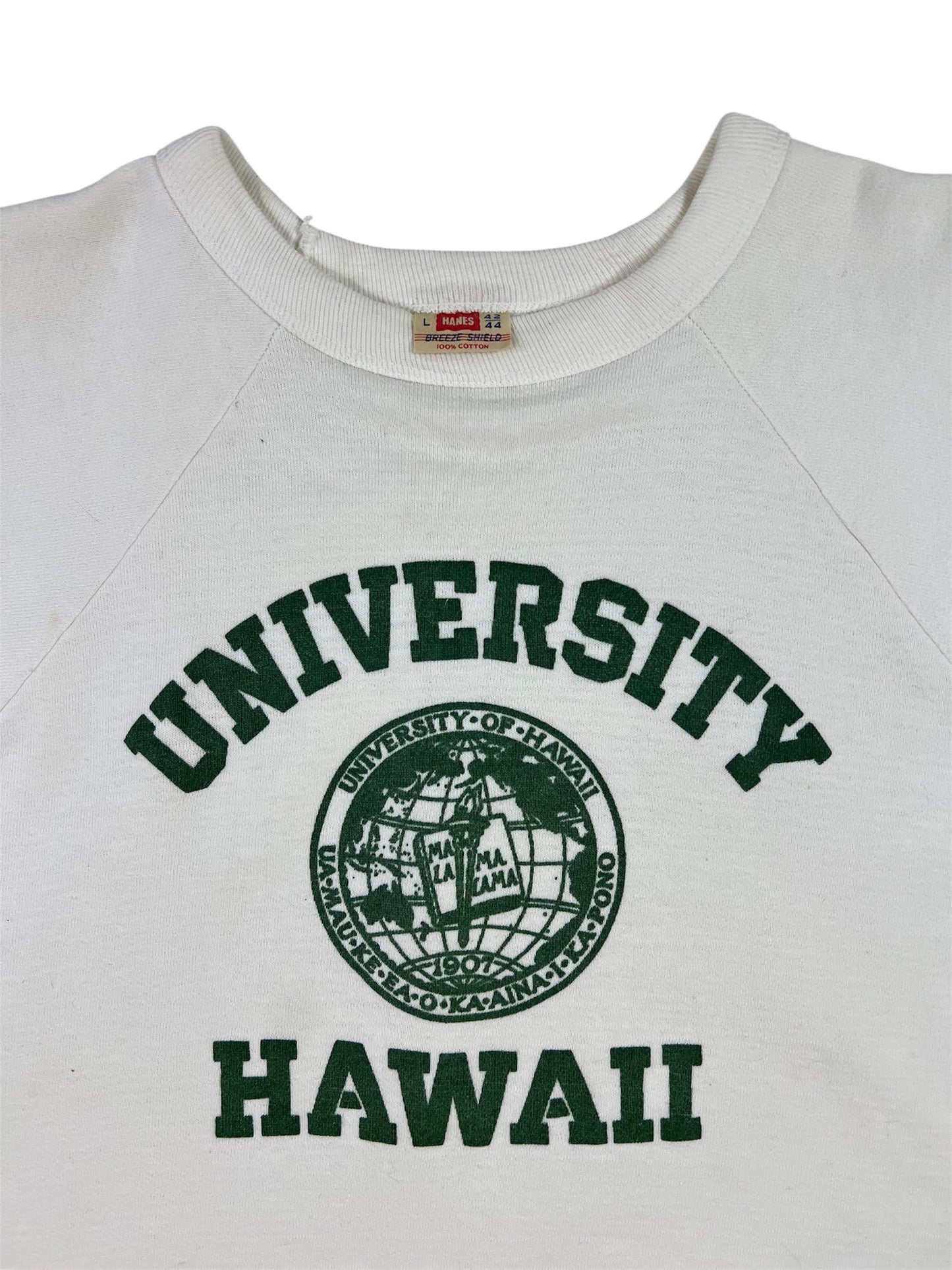 1950s University of Hawaii Hanes Breeze Shield Short Sleeve Sweatshirt