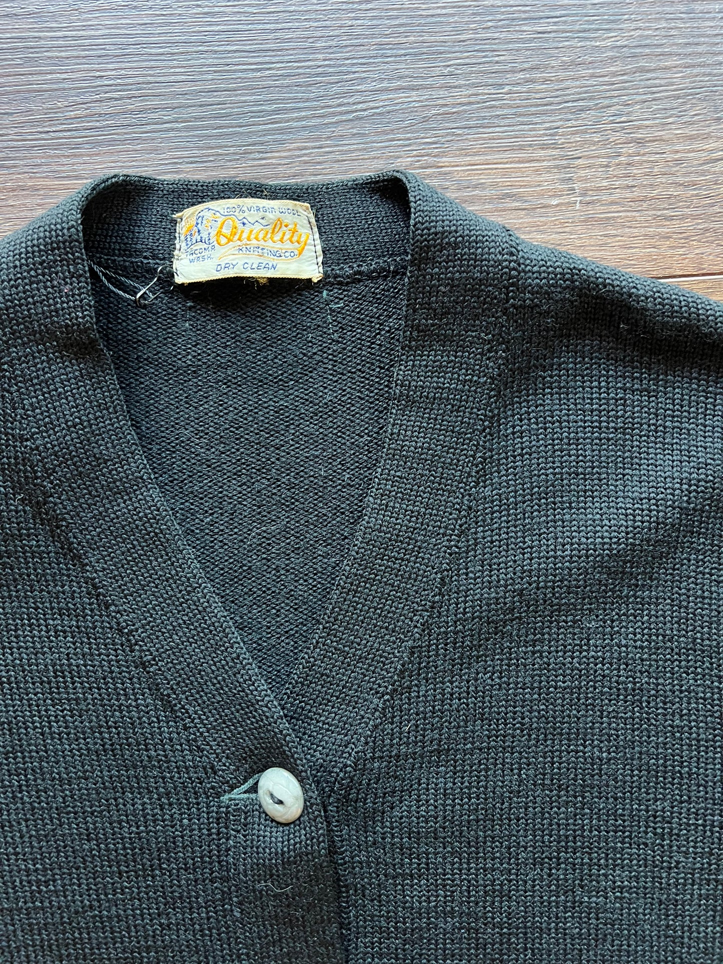 Quality Knitting Co Black Cardigan