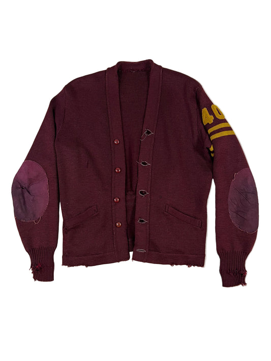 1940 Letterman Cinched Back Cadigan