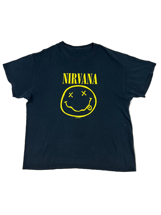 Y2K Nirvana Smiley Face T-shirt