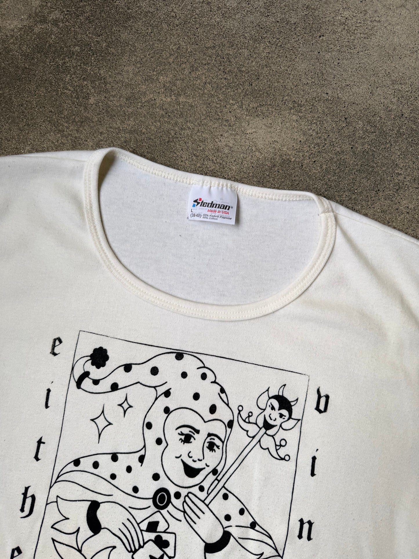 Either/Or Vintage “Jester” Baby Tee 18”x23”