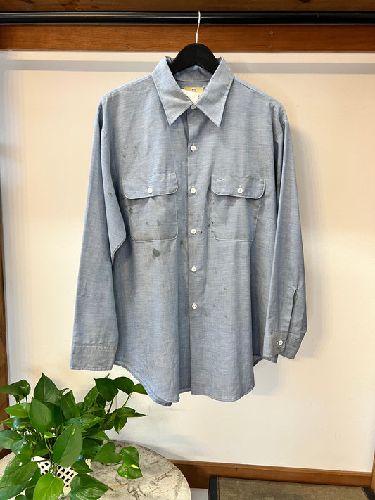 Vintage Chambray Penney’s Button Up