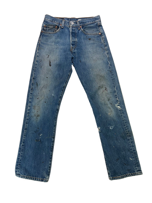 Vintage Paint Splattered Button Fly Made in Mexico Levi’s 27”x29”