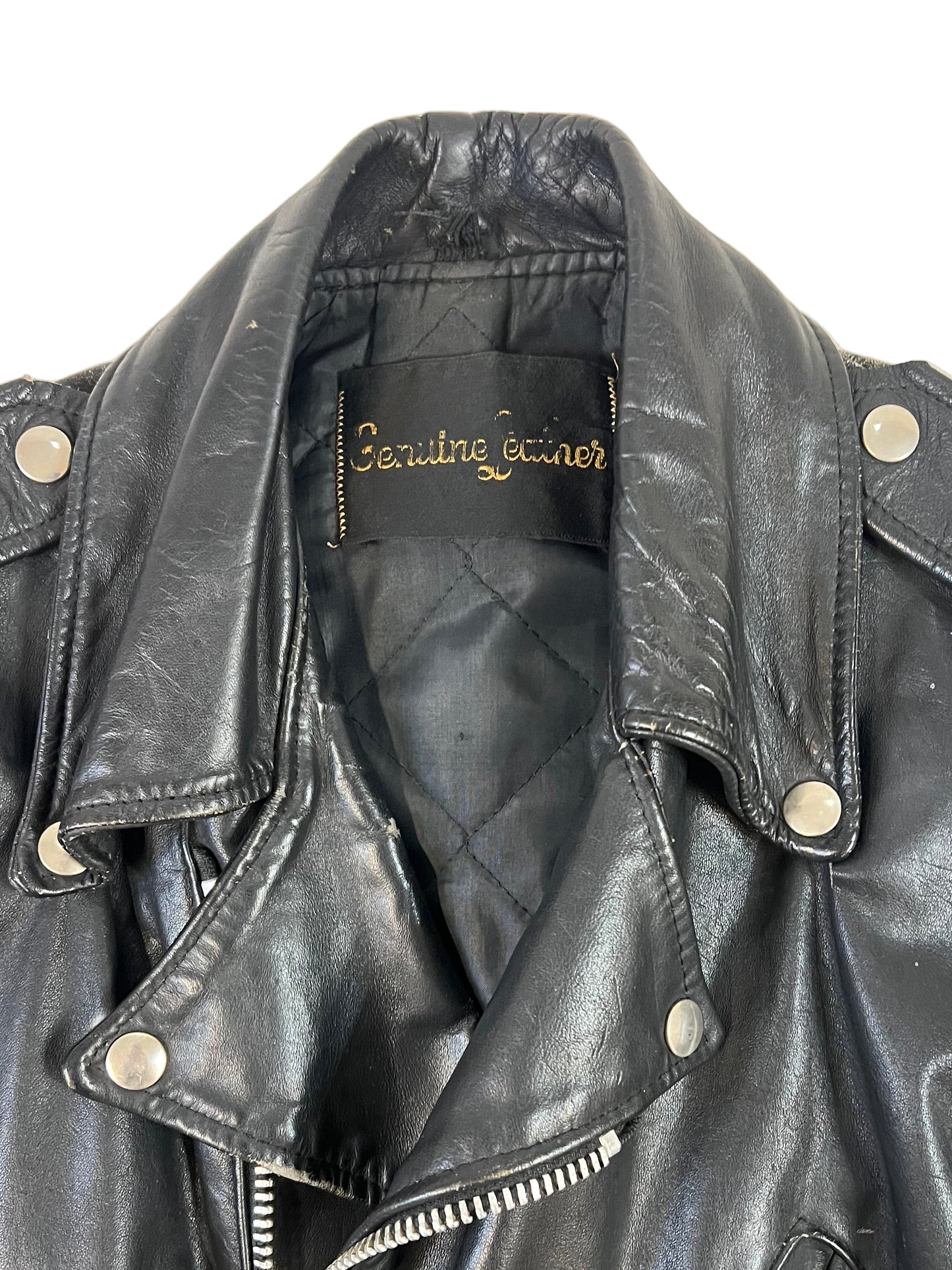 70s Biker Leather Jacket