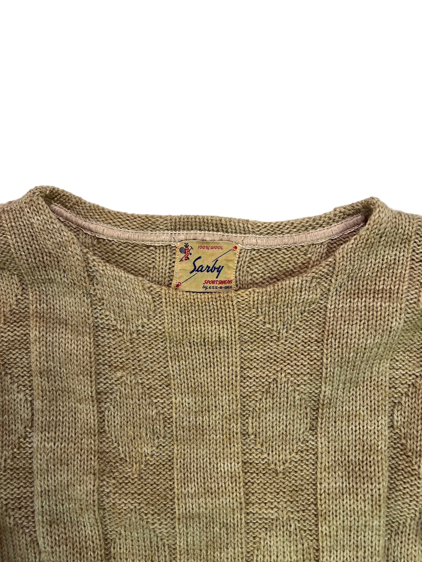 1940’s Sarby Sportswear Oatmeal Golfing Sweater