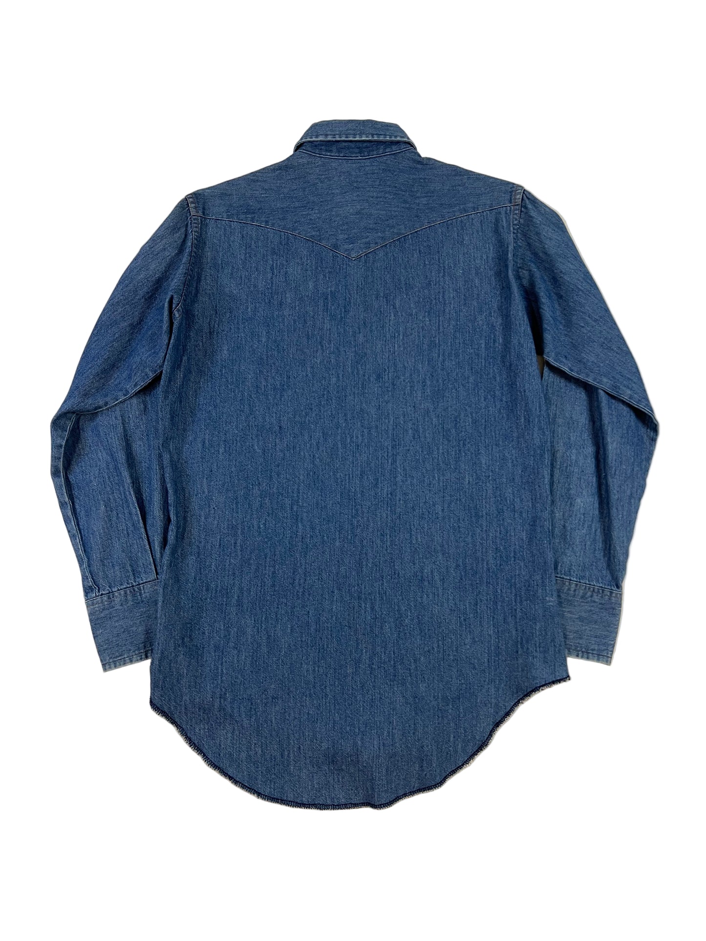 1970s Wrangler Denim Pearl Snap Button Down Shirt
