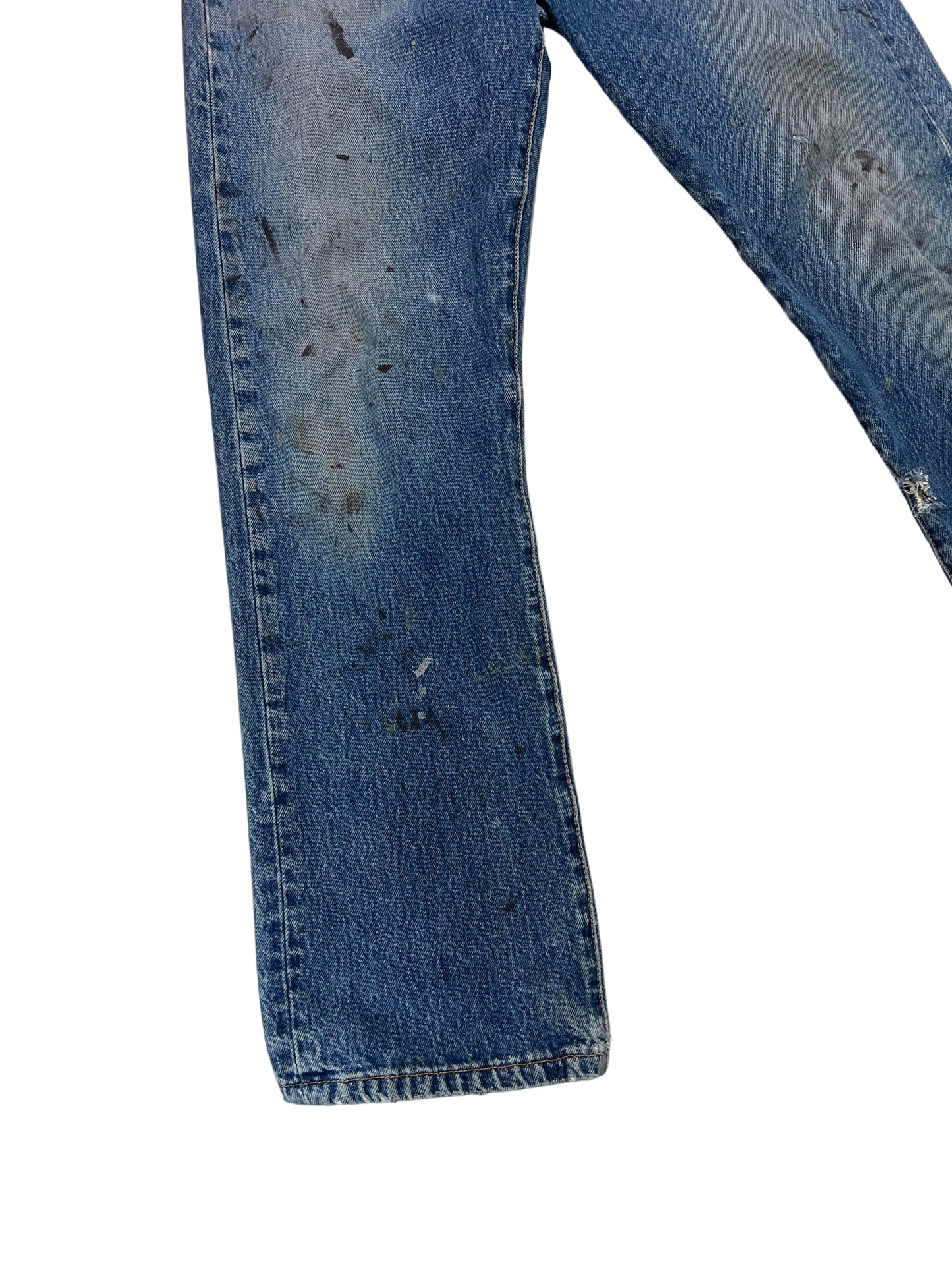 Vintage Paint Splattered Button Fly Made in Mexico Levi’s 27”x29”