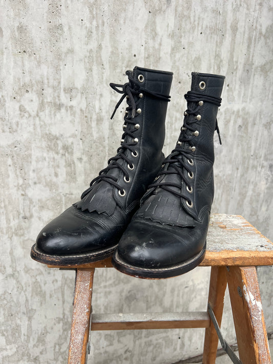 Vintage Black Justin Ropers Women’s Size 6B