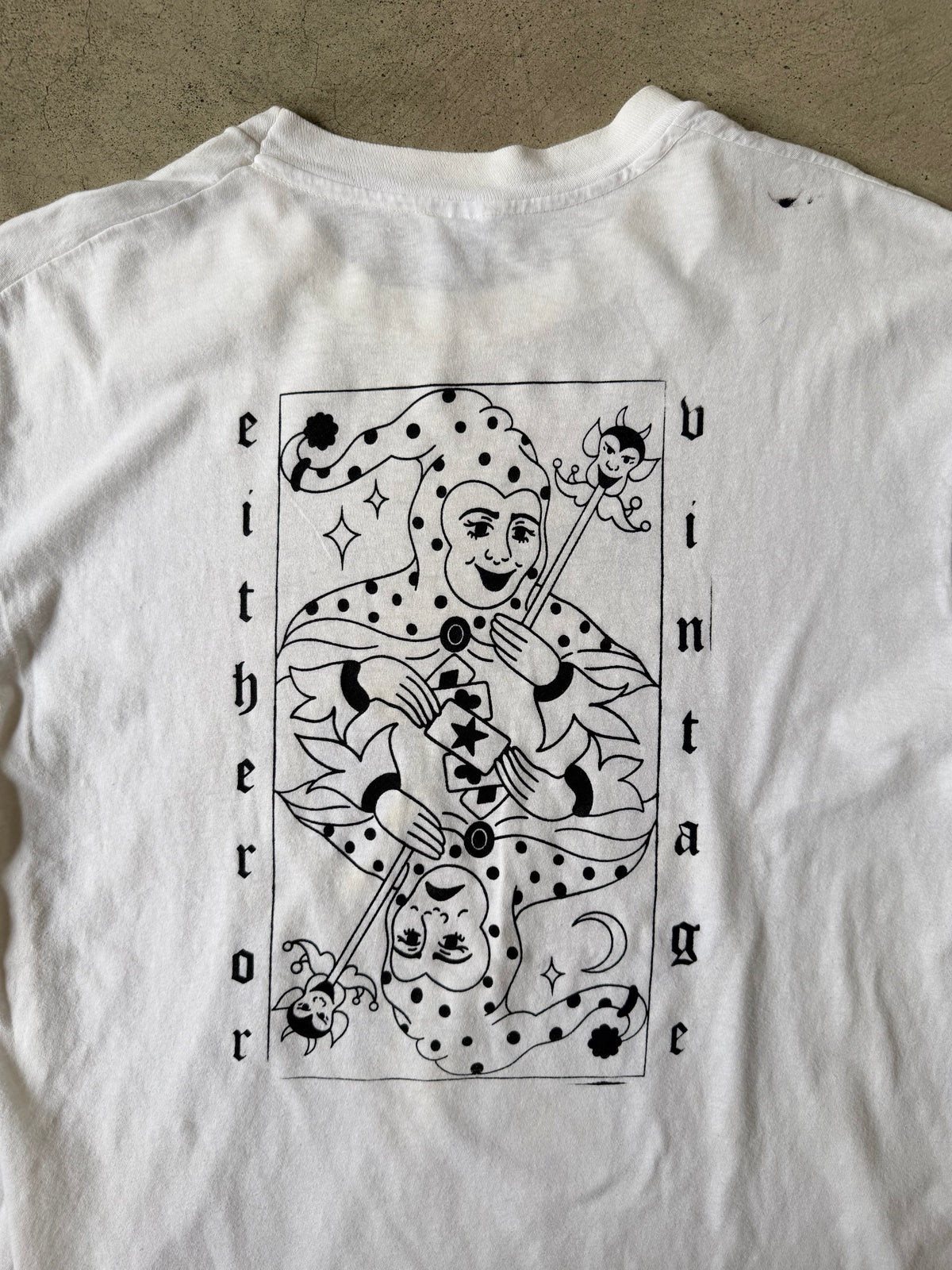 Either/Or Vintage “Block Letter” T-shirt, Large 22”x28.5”